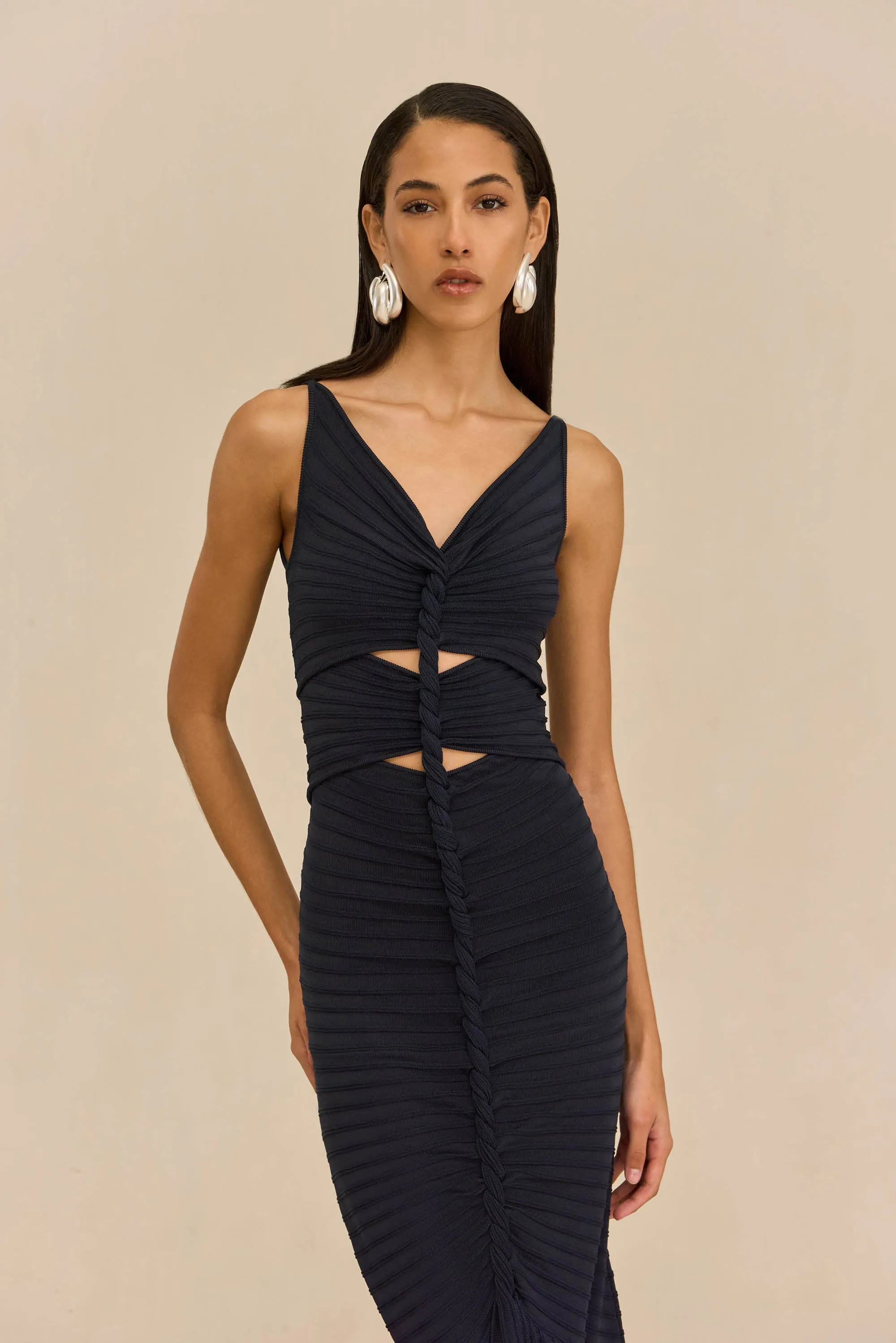 AMATA KNIT DRESS - DEEP LAKE sold by Cult Gaia product image thumbnail 4