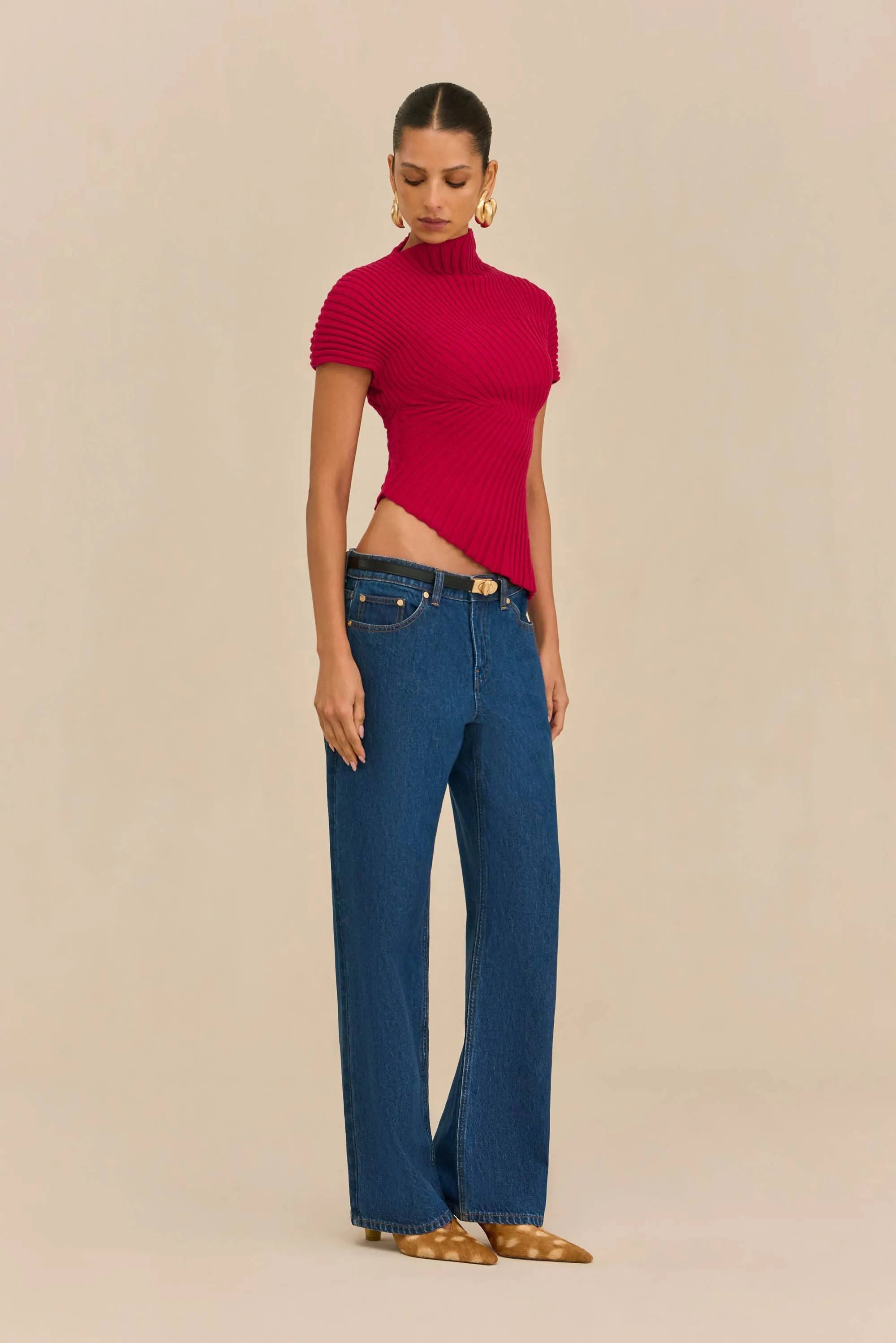 ANNEMIE KNIT TOP - MERLOT sold by Cult Gaia product image thumbnail 5