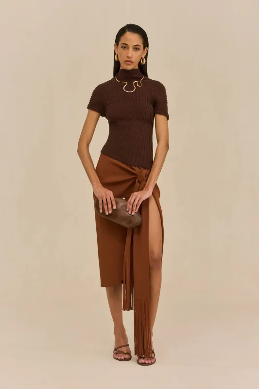 ANNEMIE KNIT TOP - JAVA sold by Cult Gaia