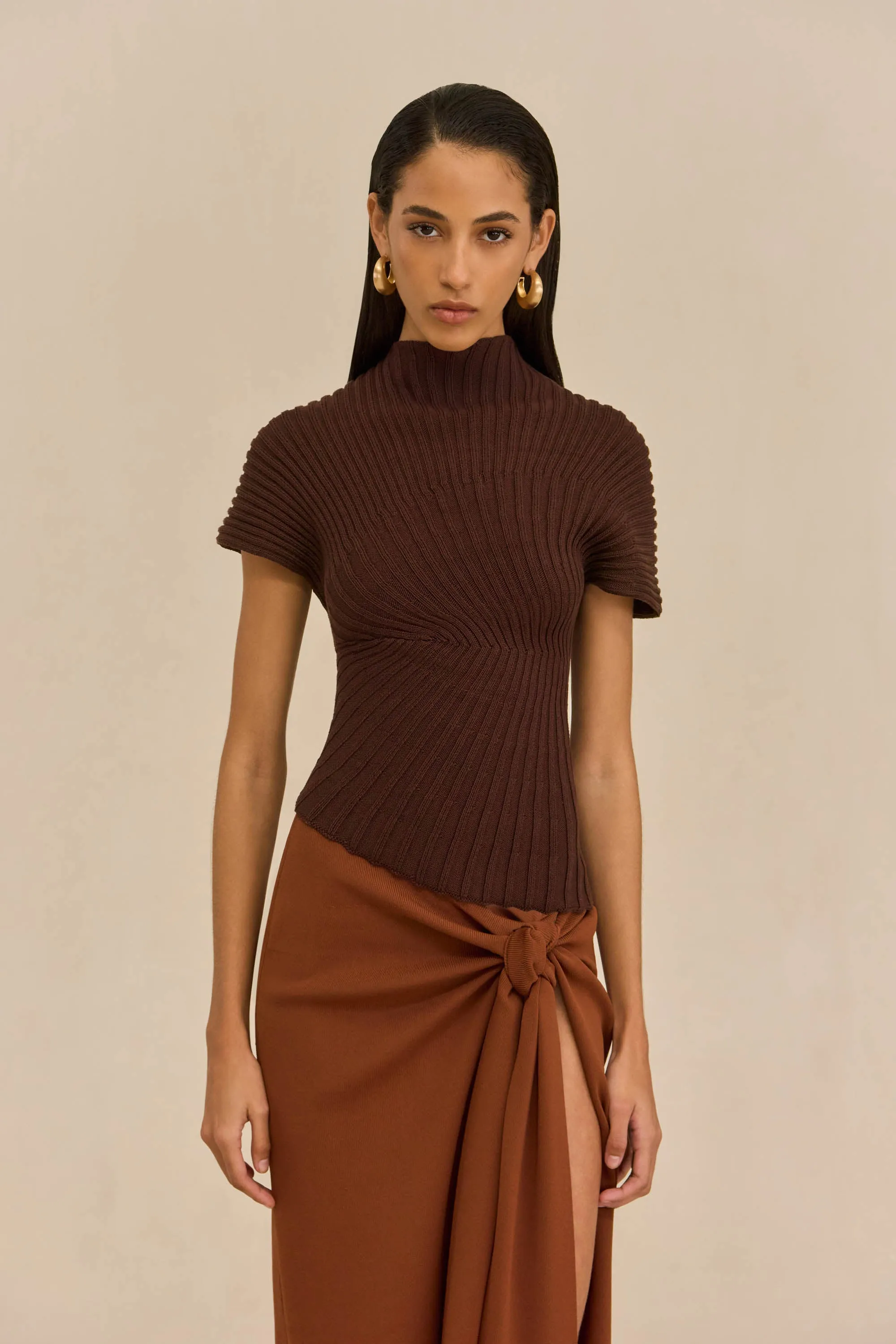 ANNEMIE KNIT TOP - JAVA sold by Cult Gaia product image thumbnail 4