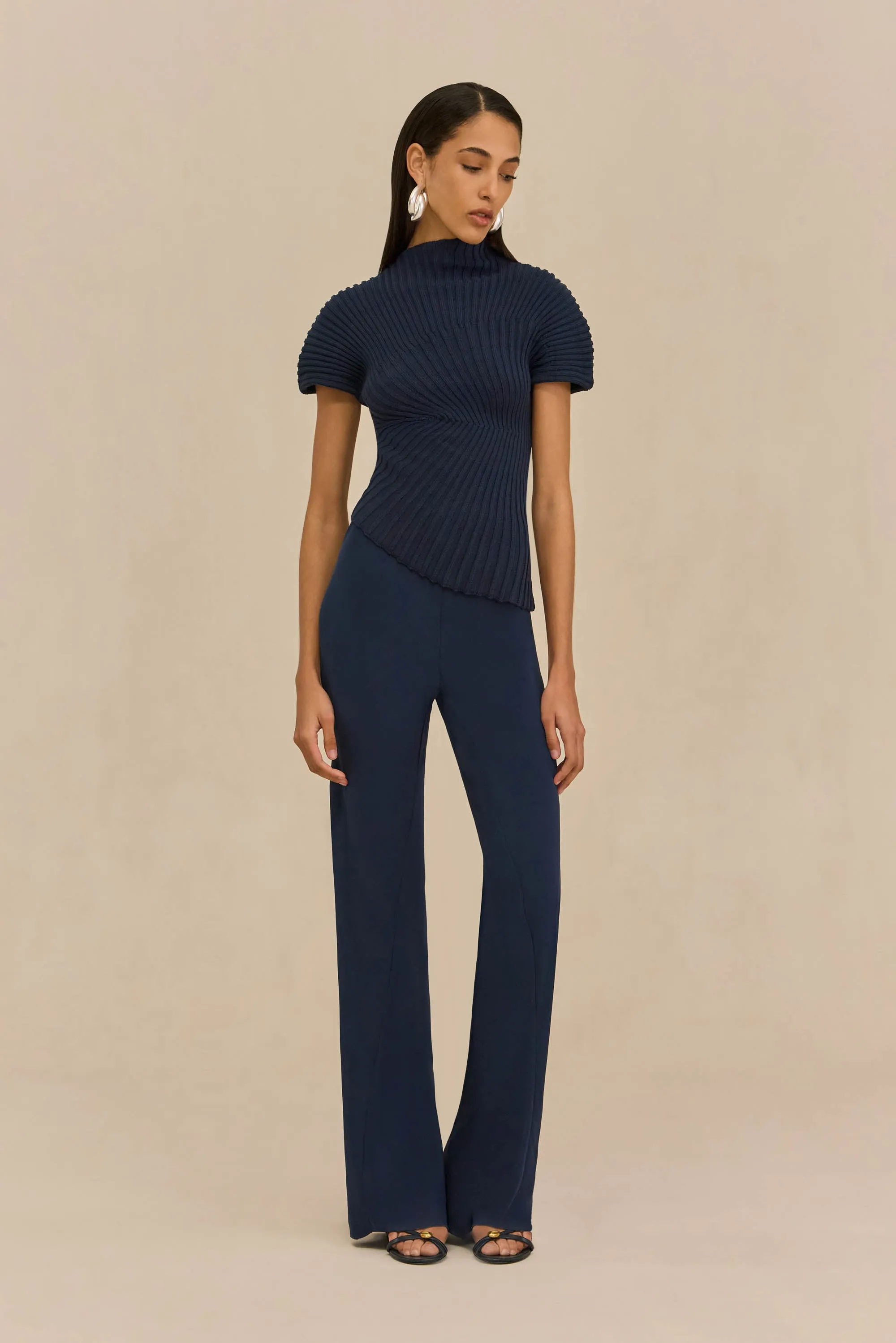 ANNEMIE KNIT TOP - DEEP LAKE sold by Cult Gaia product image thumbnail 2