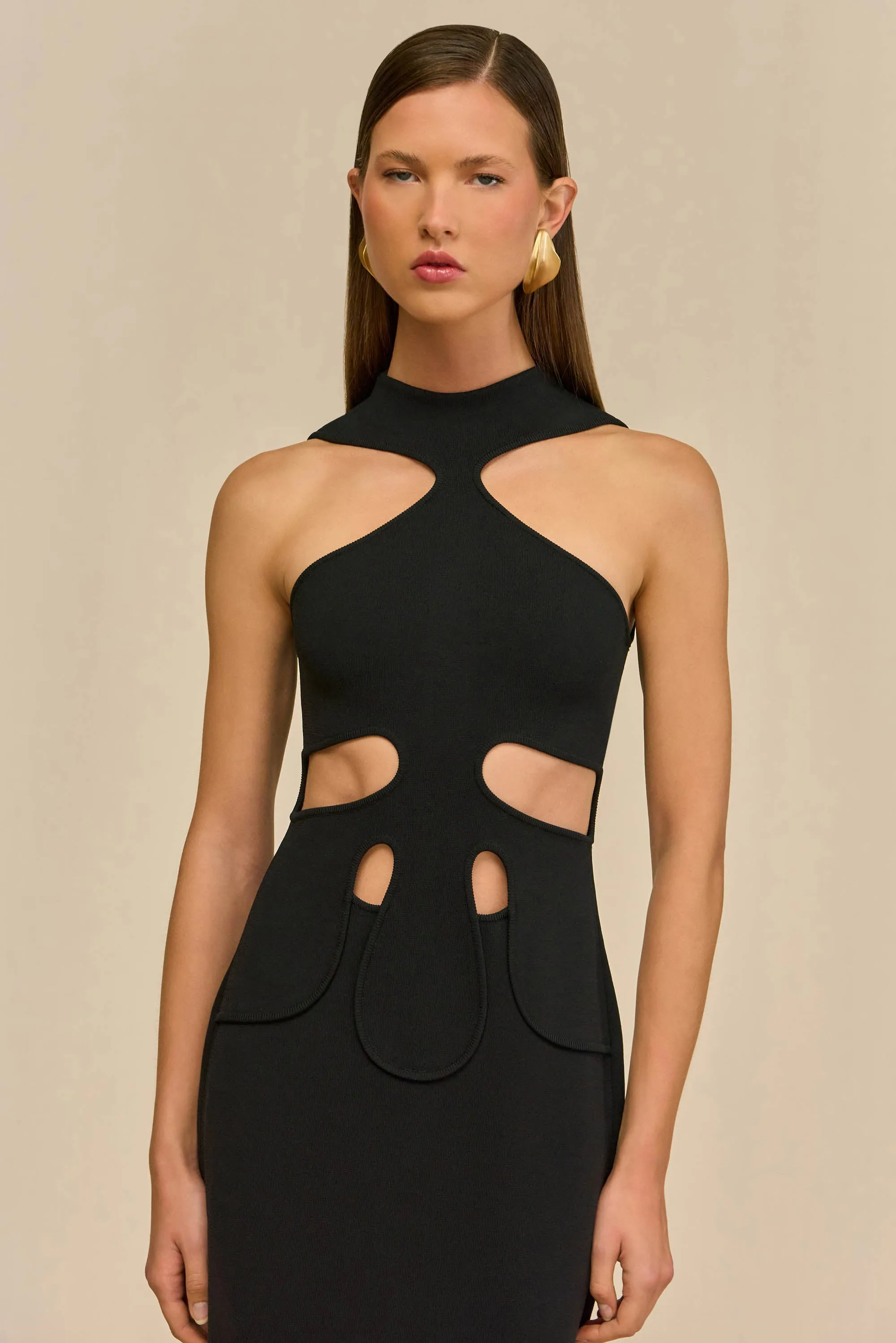 BAYLEE KNIT DRESS - BLACK sold by Cult Gaia product image thumbnail 2