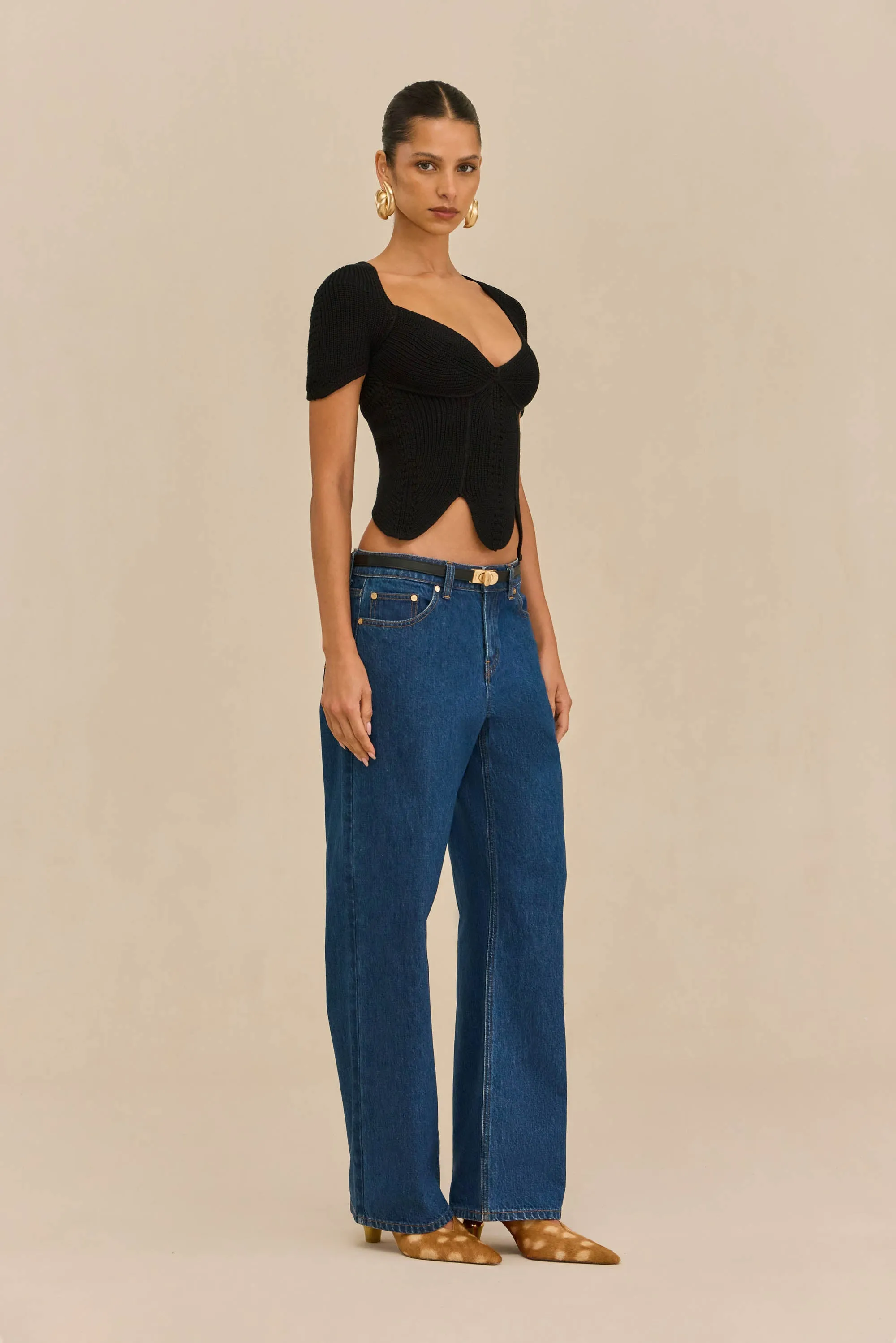 ELIZA KNIT TOP - BLACK sold by Cult Gaia product image thumbnail 5