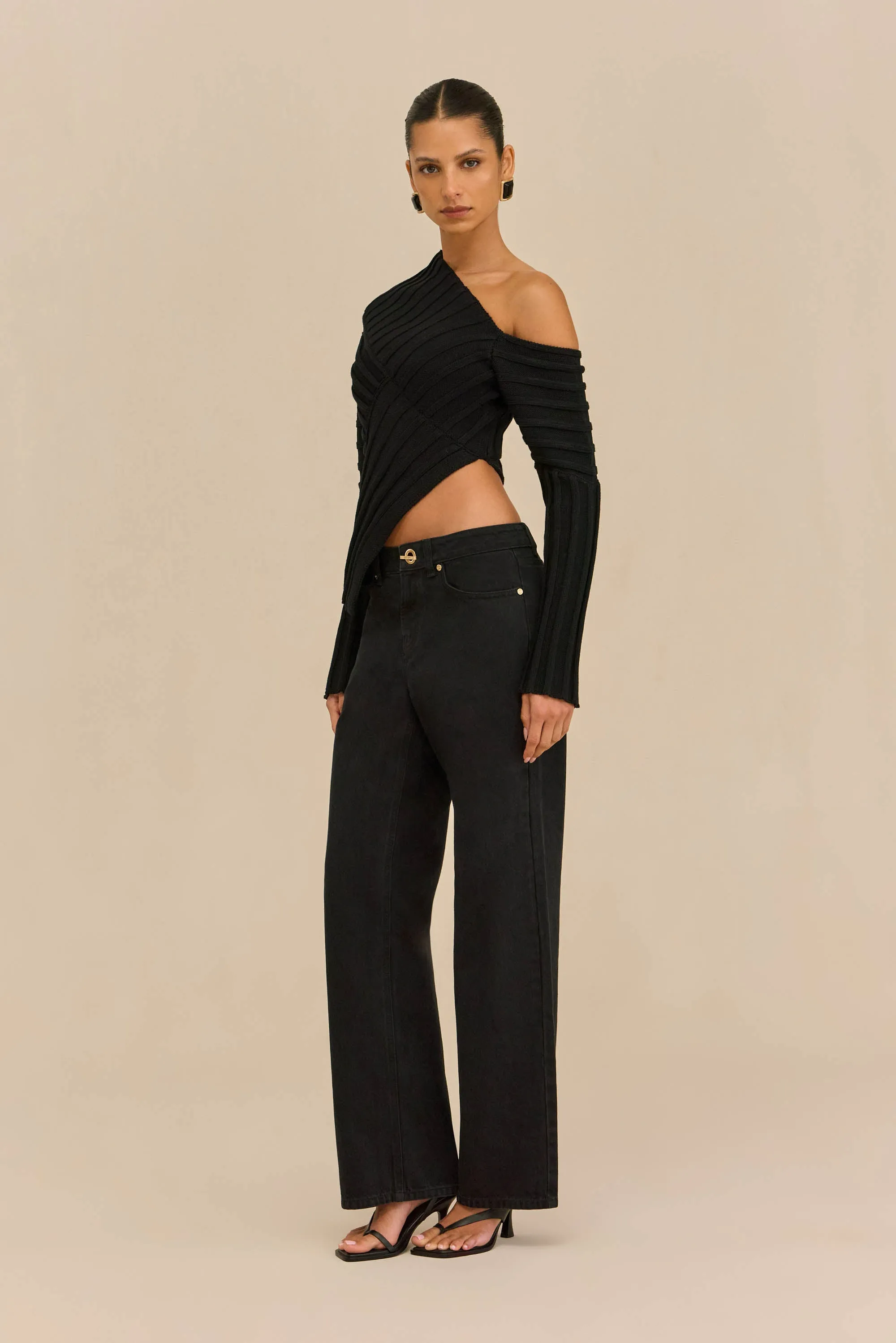 JAIDAN KNIT TOP - BLACK sold by Cult Gaia product image thumbnail 5