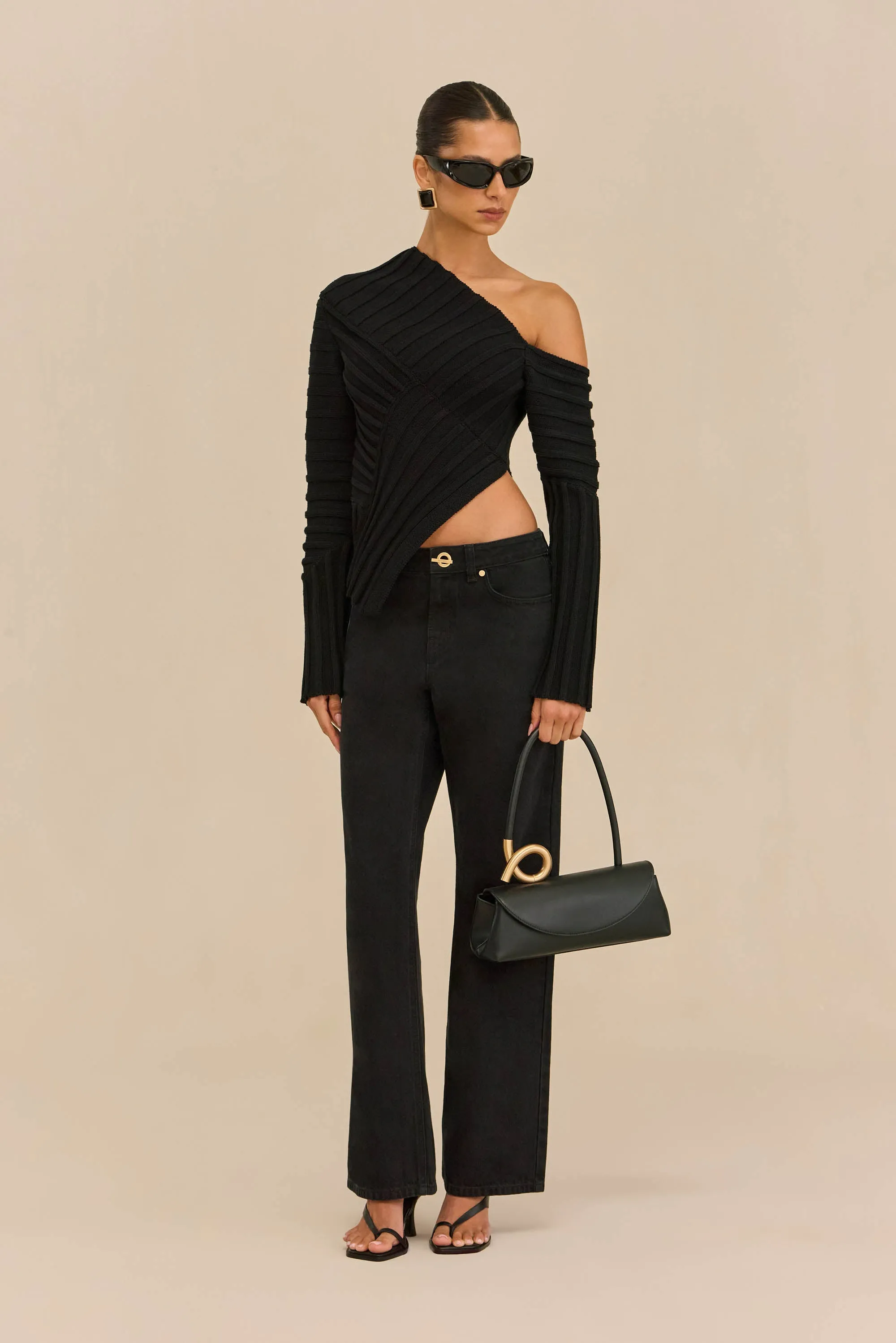 JAIDAN KNIT TOP - BLACK sold by Cult Gaia product image thumbnail 2