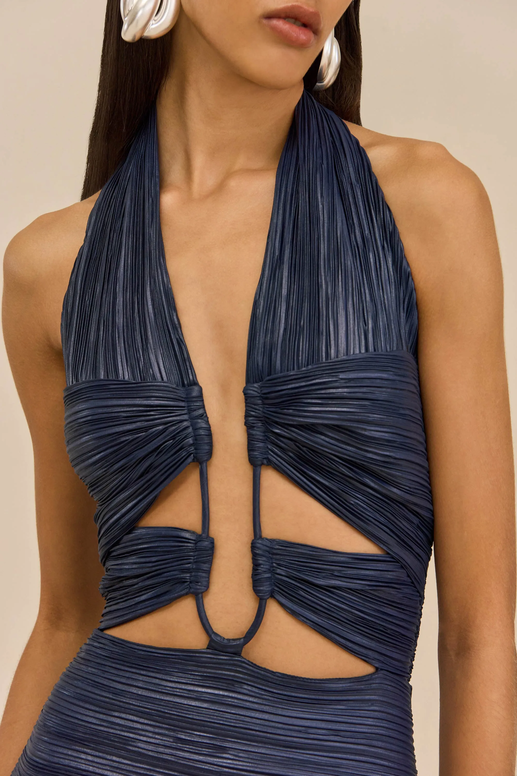 JAHZARA DRESS - DEEP LAKE sold by Cult Gaia product image thumbnail 2