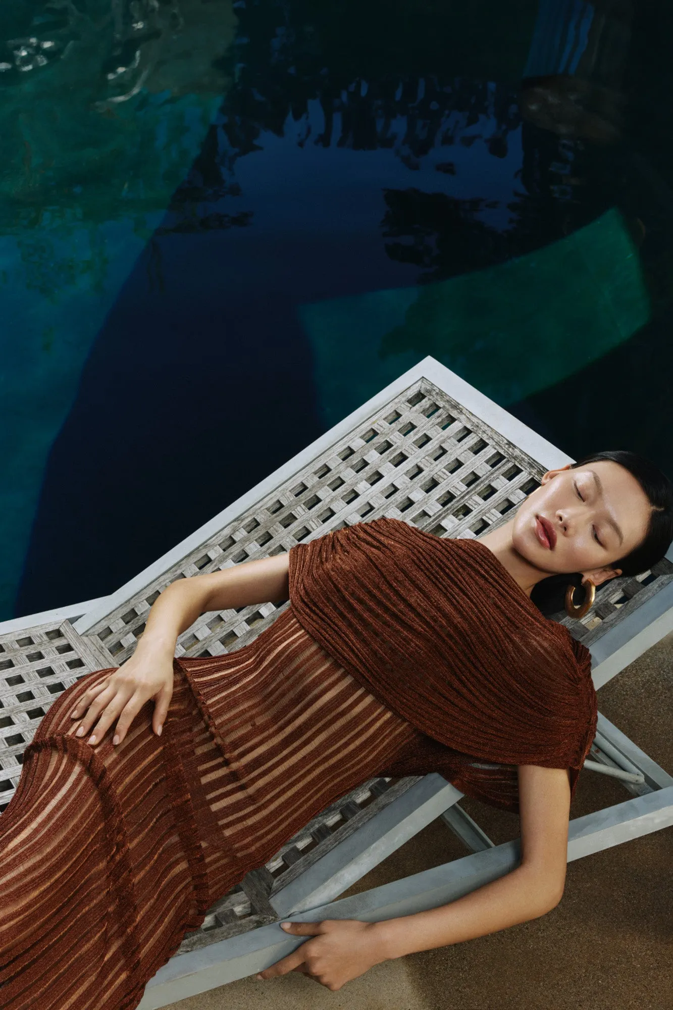 KAYA KNIT DRESS - SADDLE sold by Cult Gaia product image thumbnail 2