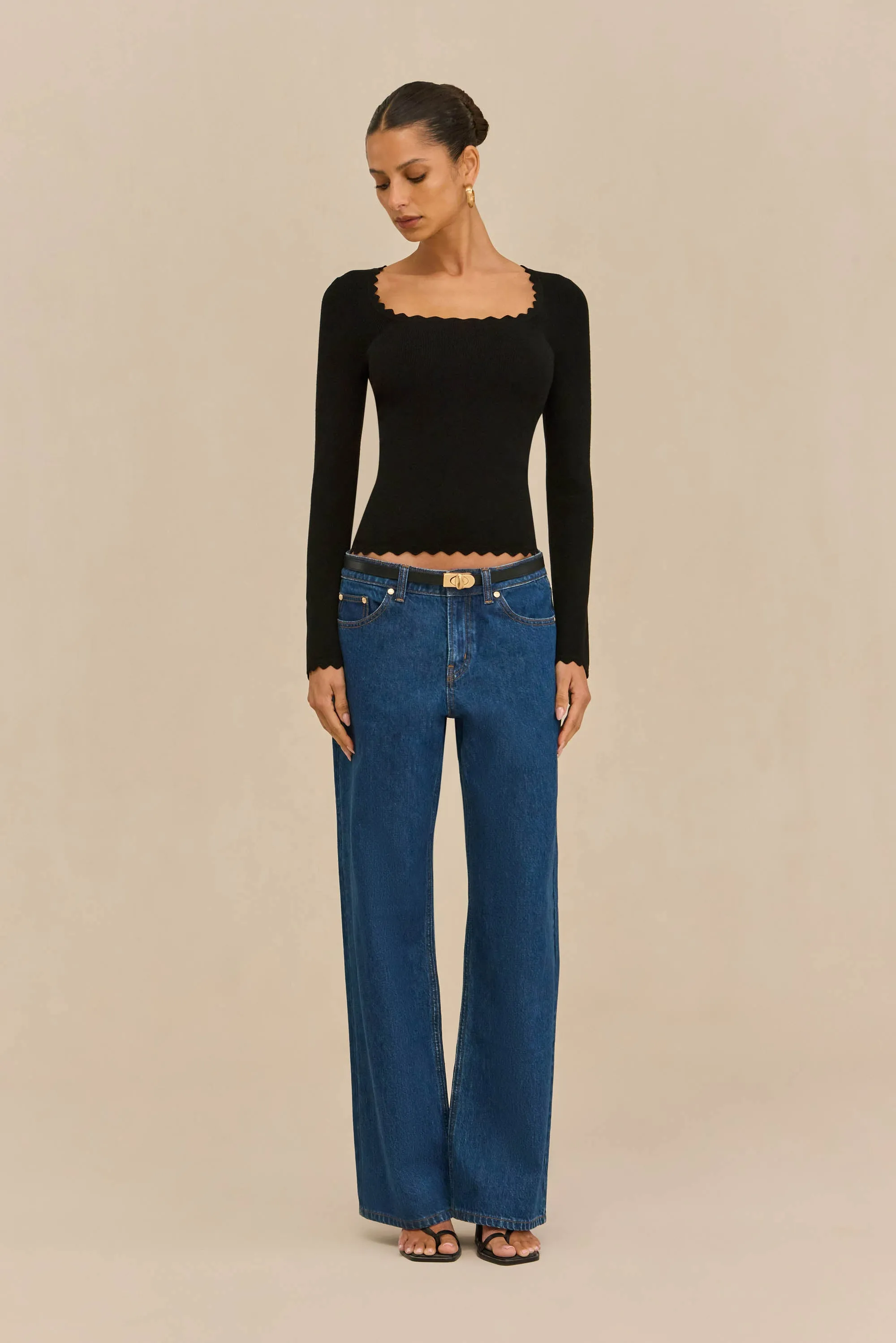 JEAN KNIT TOP - BLACK sold by Cult Gaia product image thumbnail 2