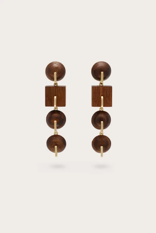 LAGUNA EARRING - WALNUT sold by Cult Gaia