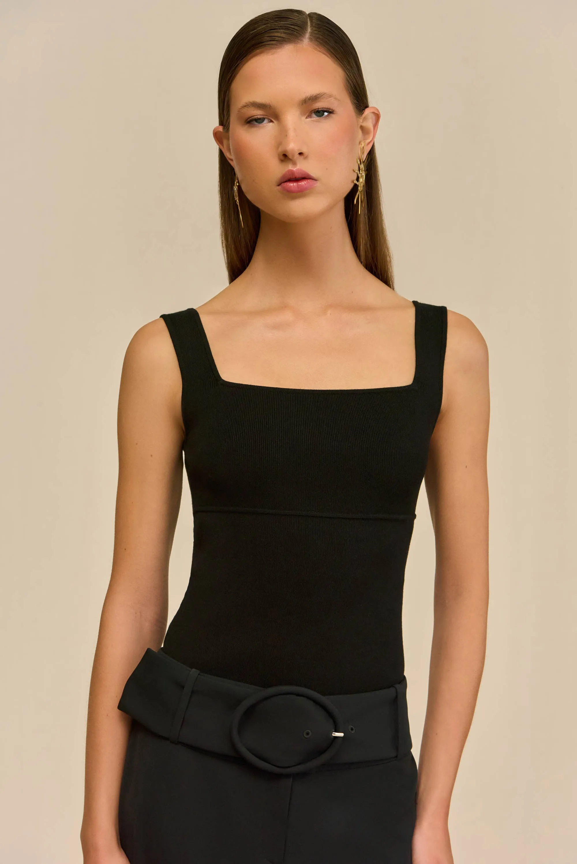 LEVI KNIT TOP - BLACK sold by Cult Gaia product image thumbnail 4