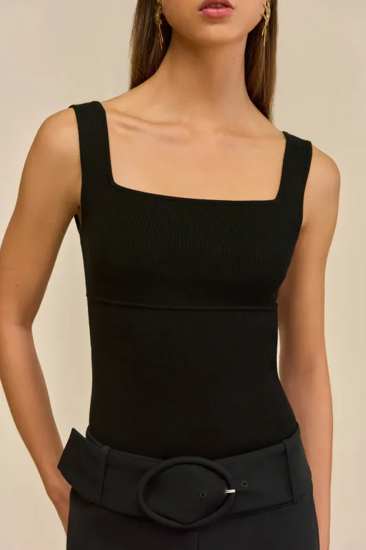 LEVI KNIT TOP - BLACK sold by Cult Gaia