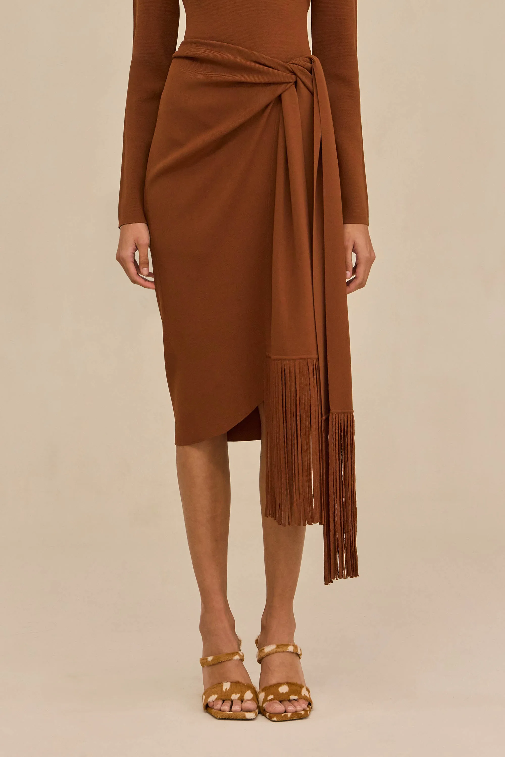 LERA KNIT DRESS - SADDLE sold by Cult Gaia product image thumbnail 4