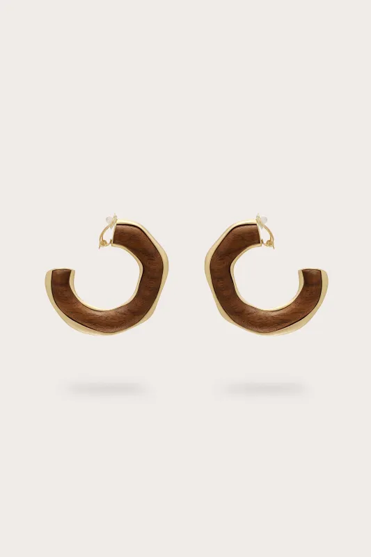 MADEIRA EARRING - WALNUT sold by Cult Gaia