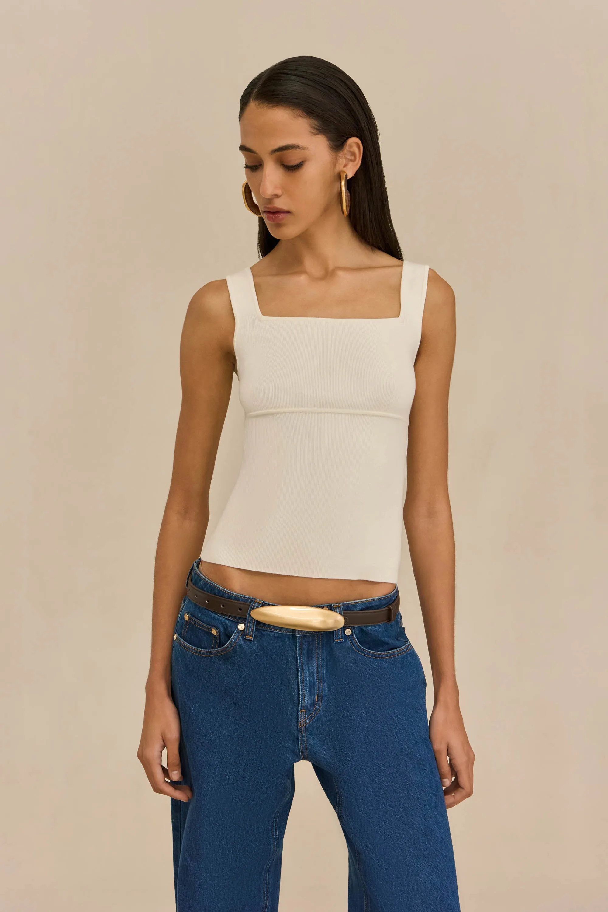 LEVI KNIT TOP - OFF WHITE sold by Cult Gaia product image thumbnail 4