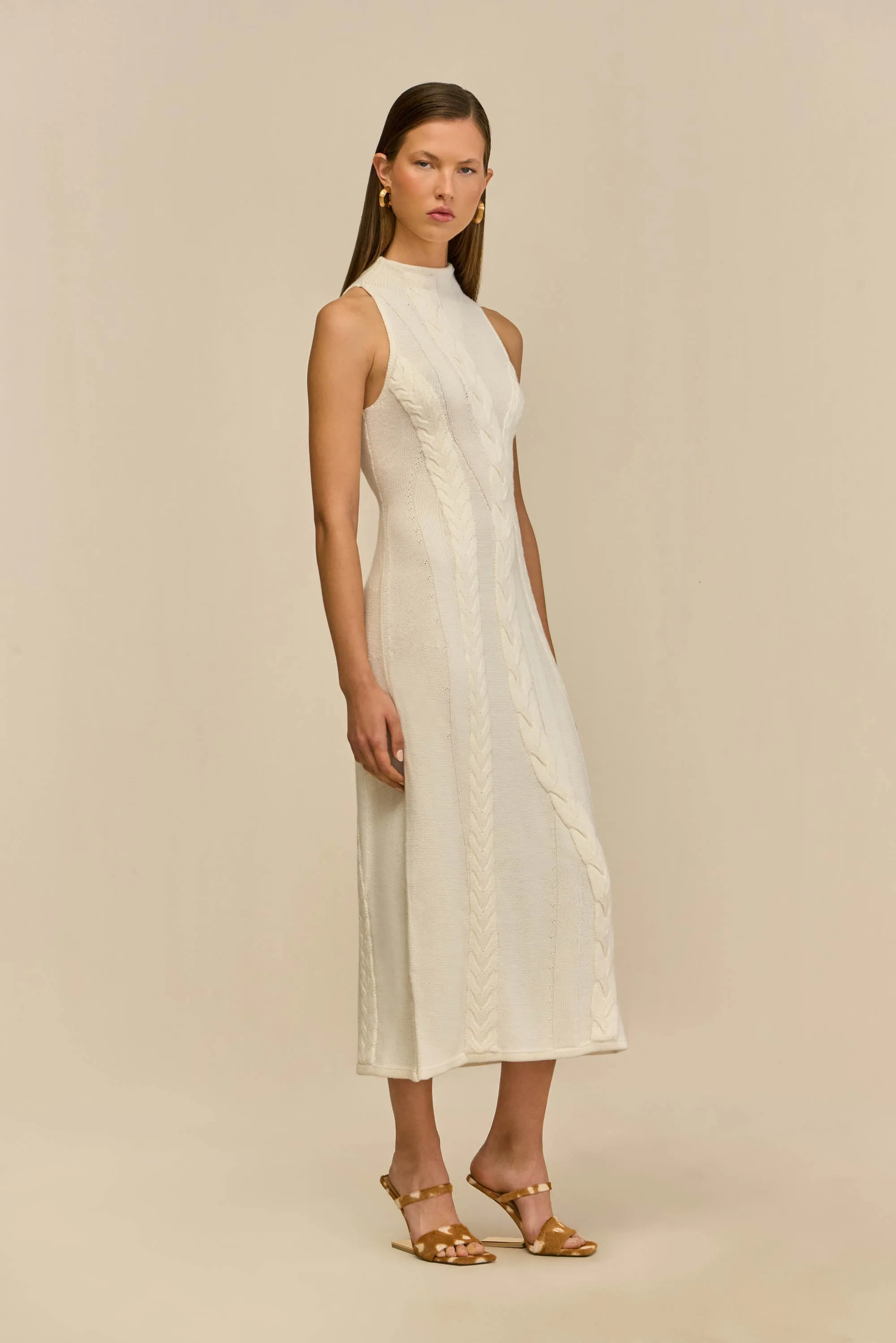 MOLLIE KNIT DRESS - OFF WHITE sold by Cult Gaia product image thumbnail 4
