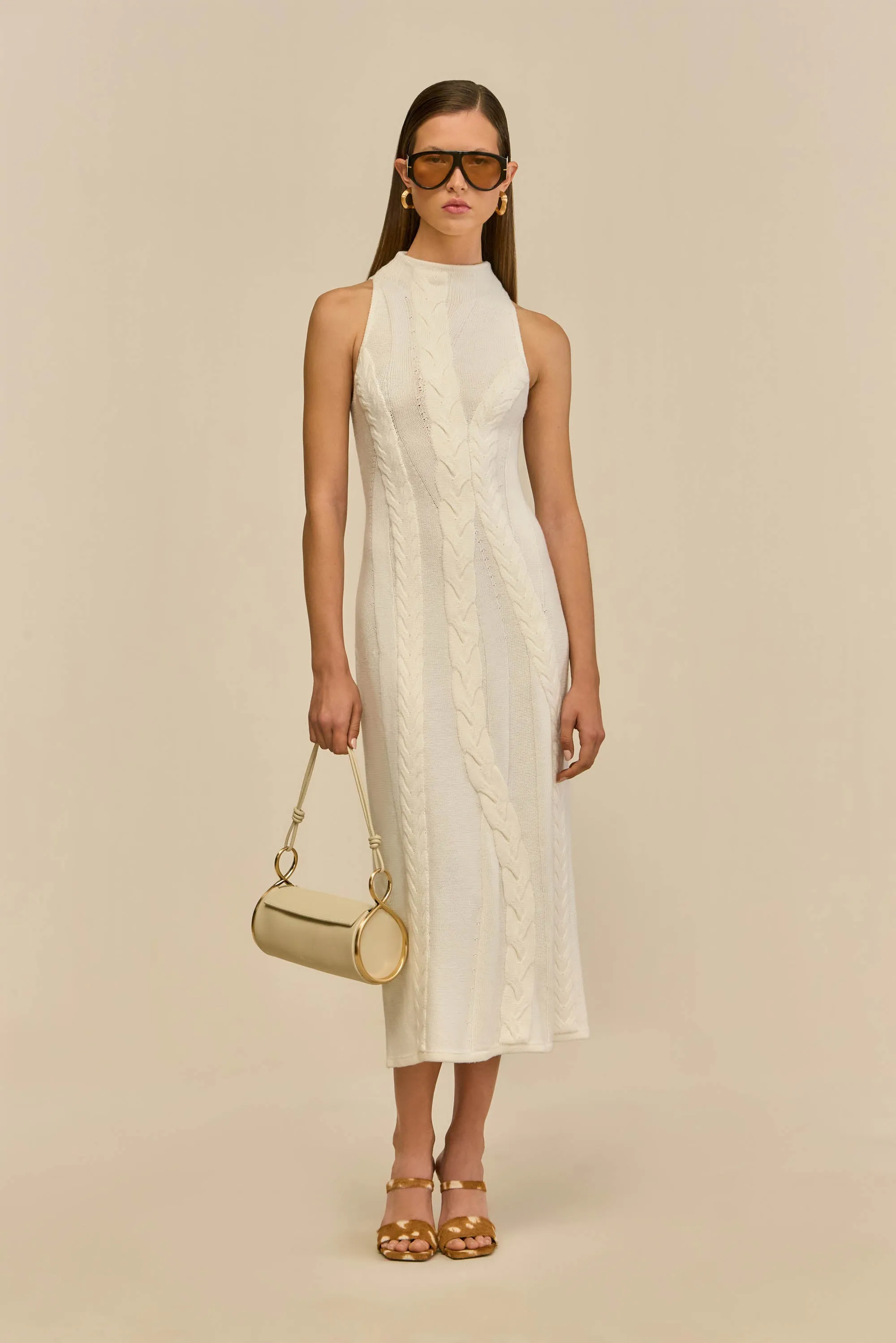 MOLLIE KNIT DRESS - OFF WHITE sold by Cult Gaia