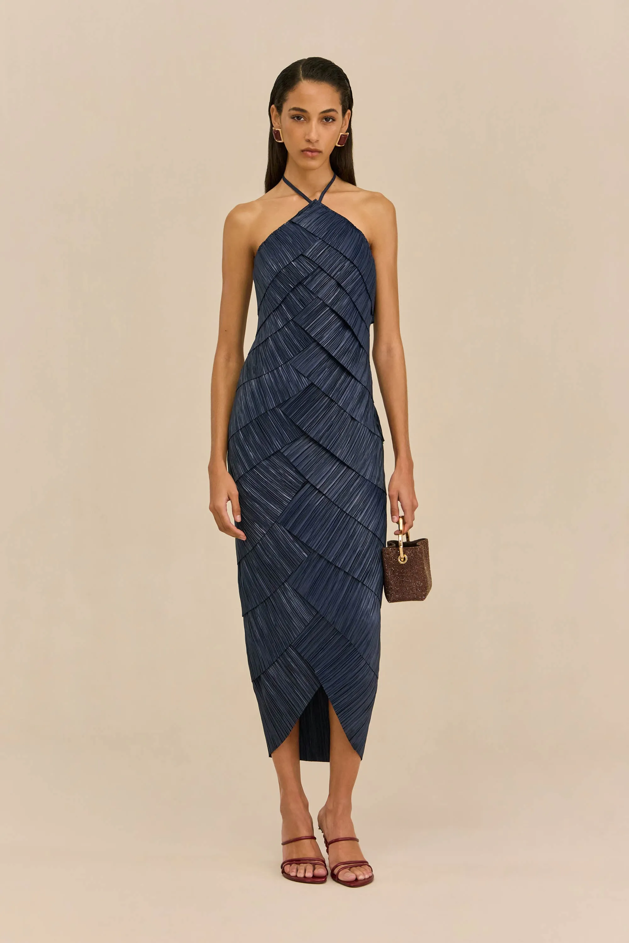 PATRIZIA DRESS - DEEP LAKE sold by Cult Gaia product image thumbnail 3