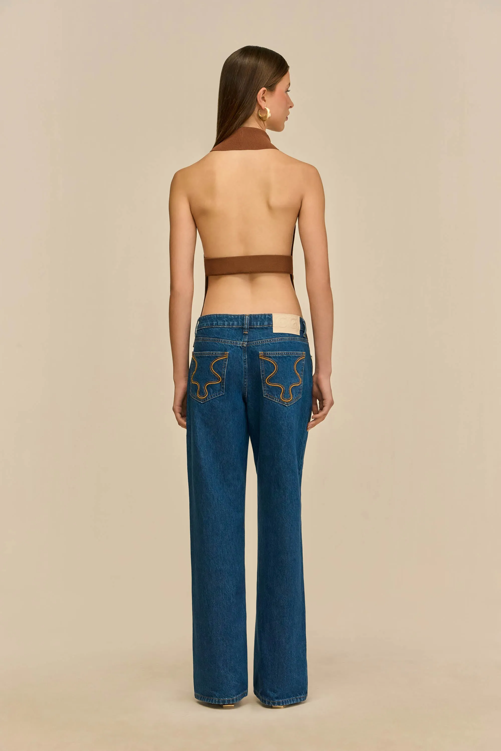 WAKE KNIT TOP - SADDLE sold by Cult Gaia product image thumbnail 2