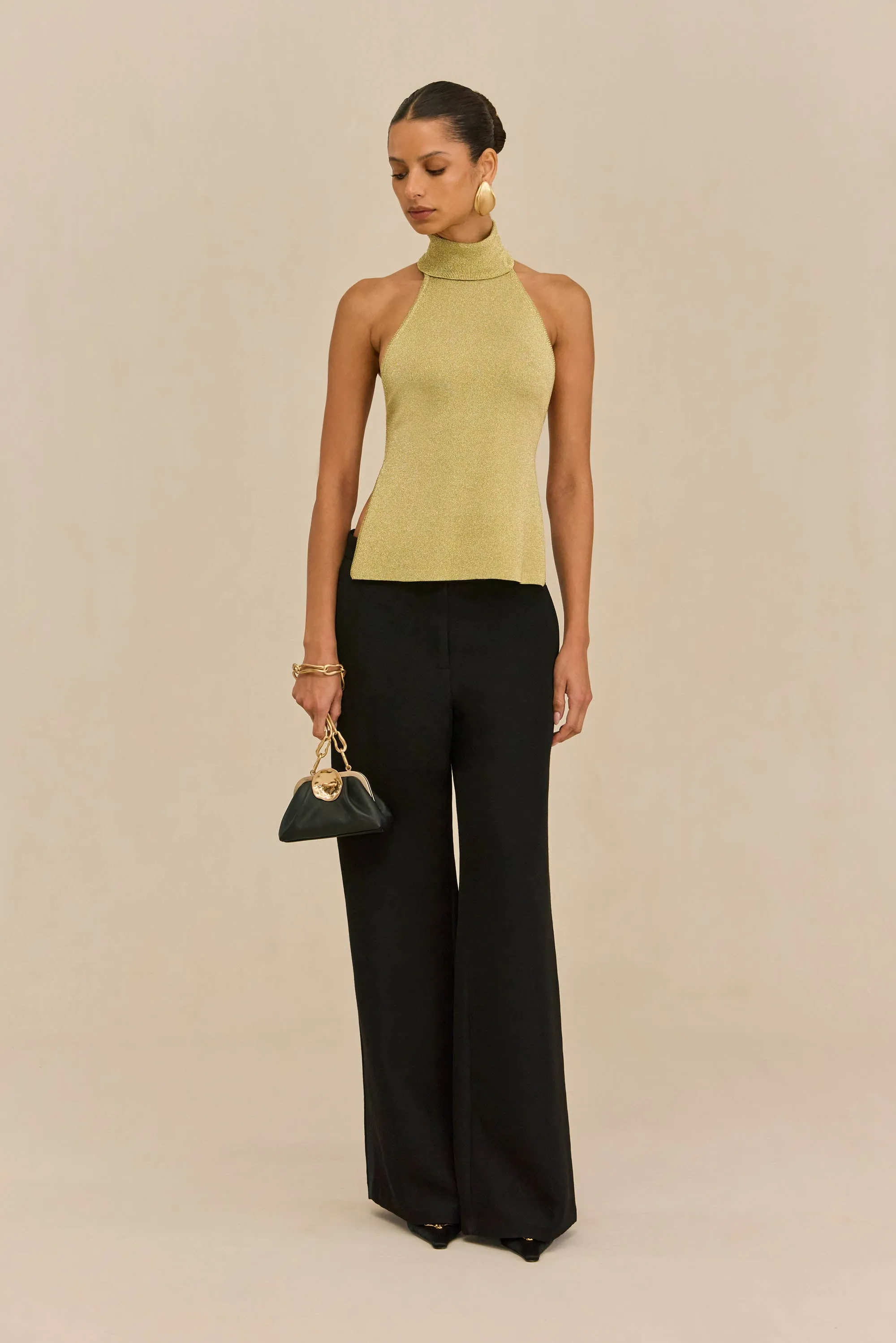 WAKE KNIT TOP - GOLD sold by Cult Gaia product image thumbnail 2