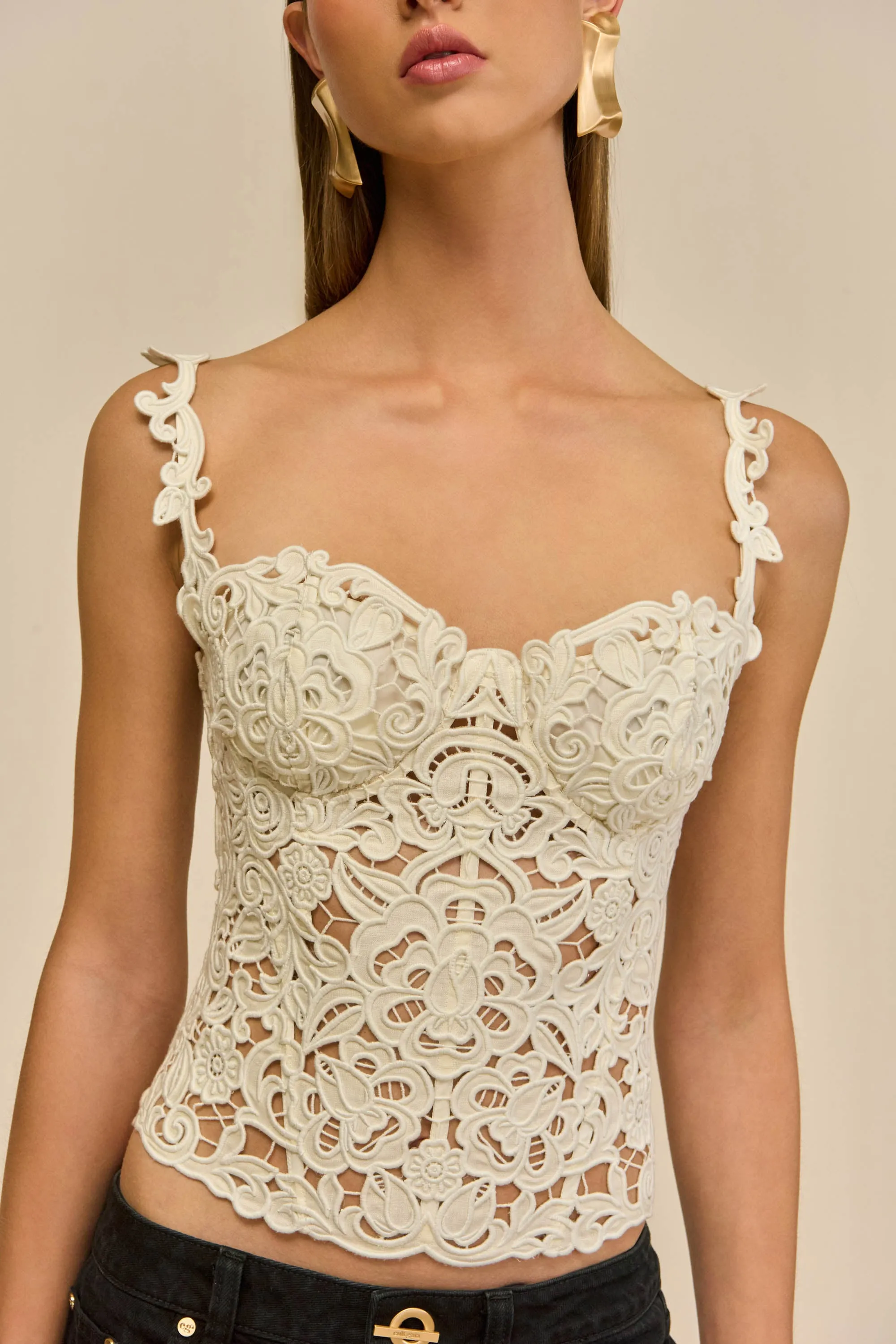 ZAIRE TOP - OFF WHITE sold by Cult Gaia product image thumbnail 4