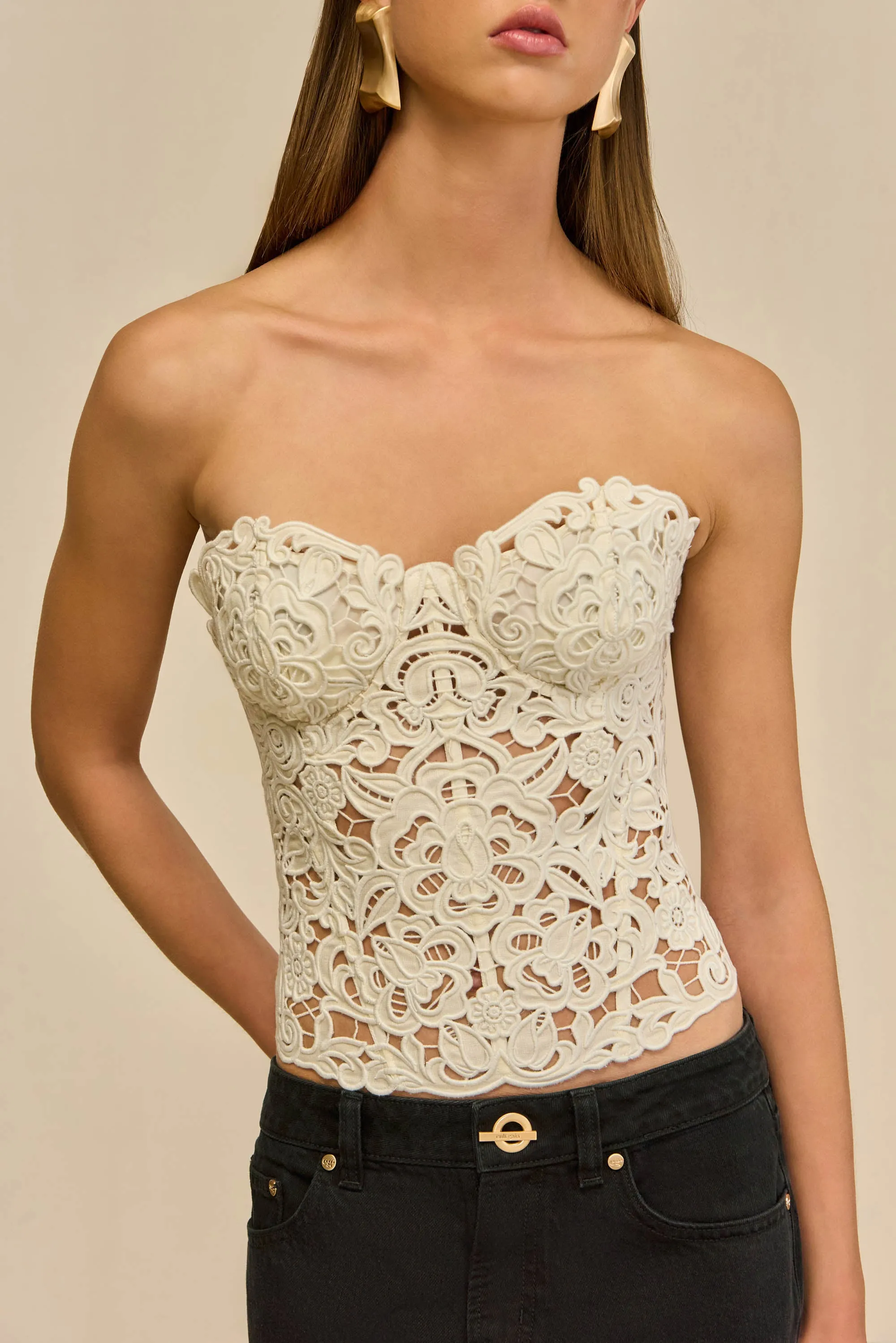 ZAIRE TOP - OFF WHITE sold by Cult Gaia product image thumbnail 2