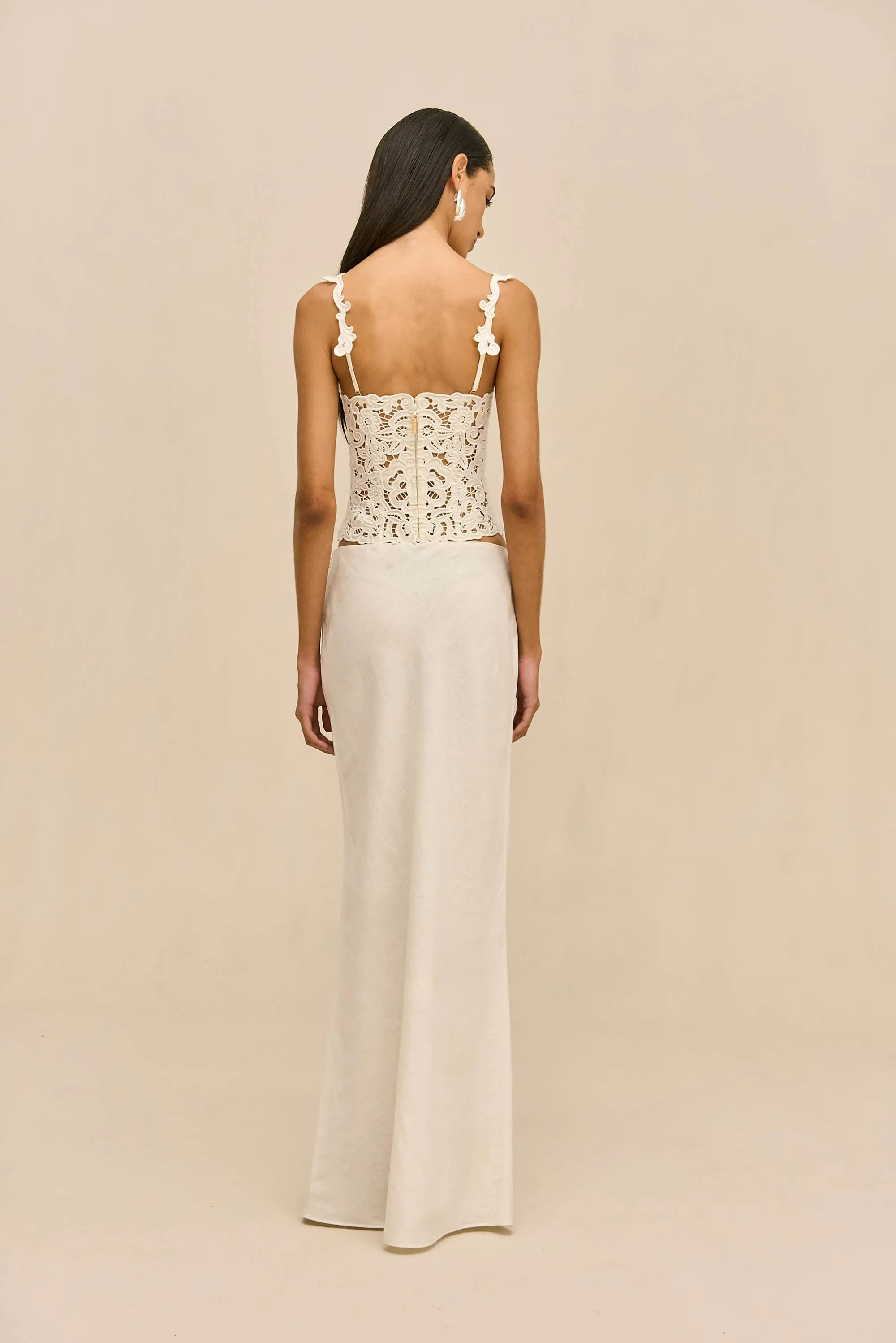 CHANTEL SKIRT - OFF WHITE LINEN sold by Cult Gaia product image thumbnail 4