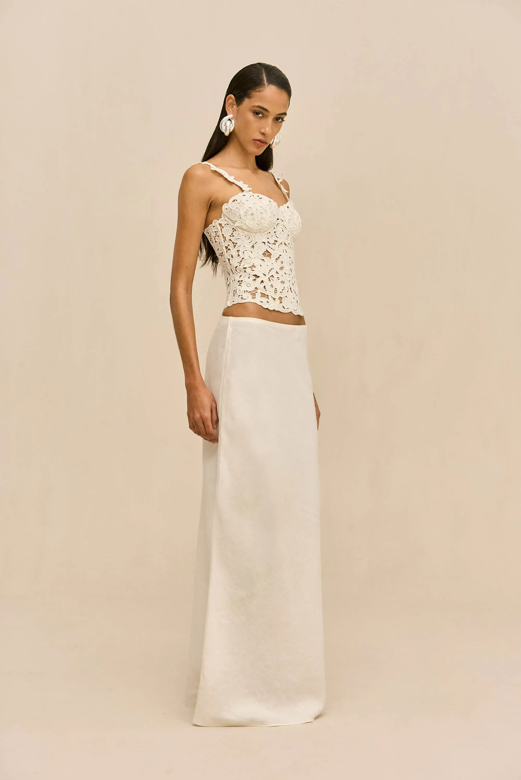 CHANTEL SKIRT - OFF WHITE LINEN sold by Cult Gaia product image thumbnail 3