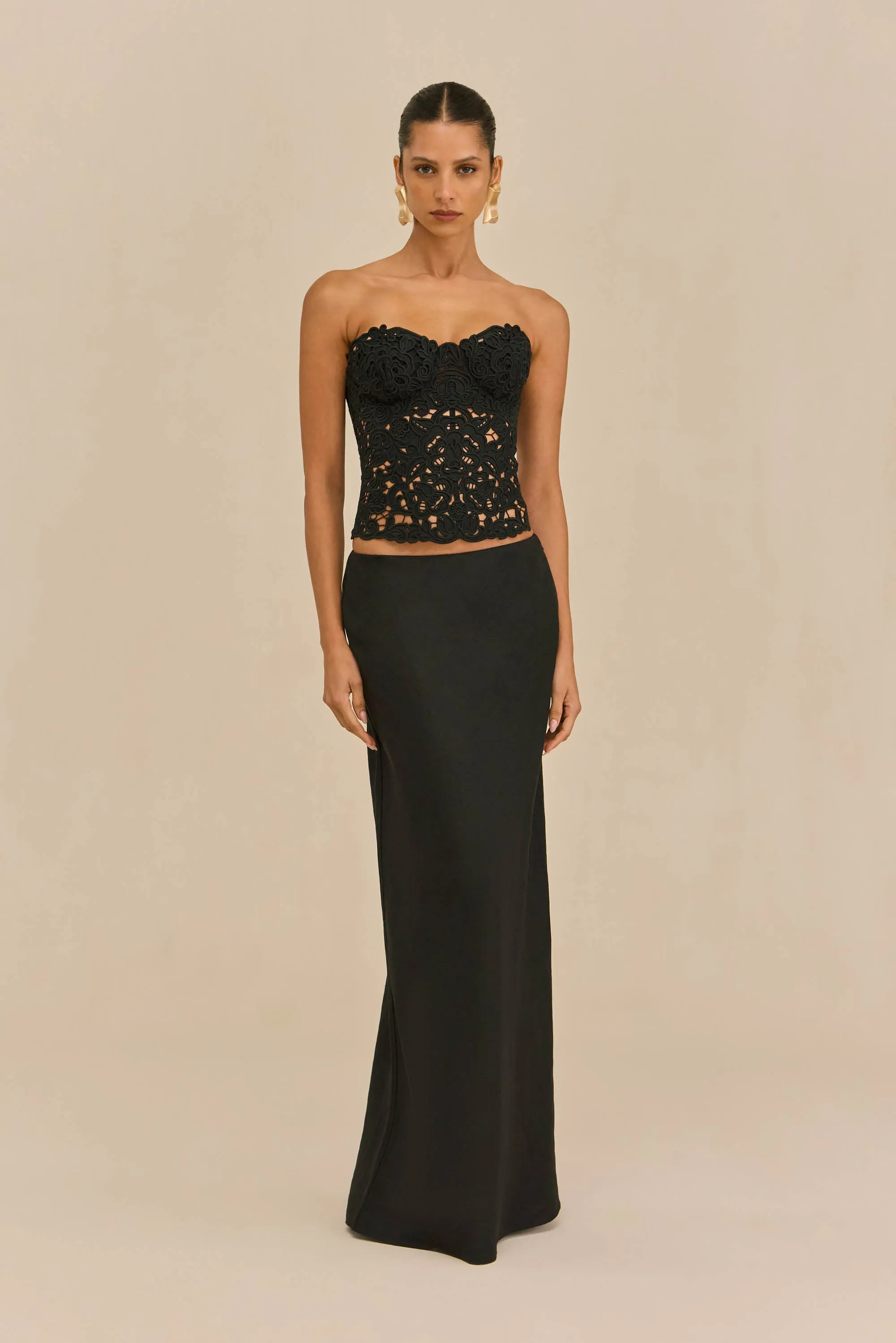 CHANTEL SKIRT - BLACK LINEN sold by Cult Gaia product image thumbnail 3