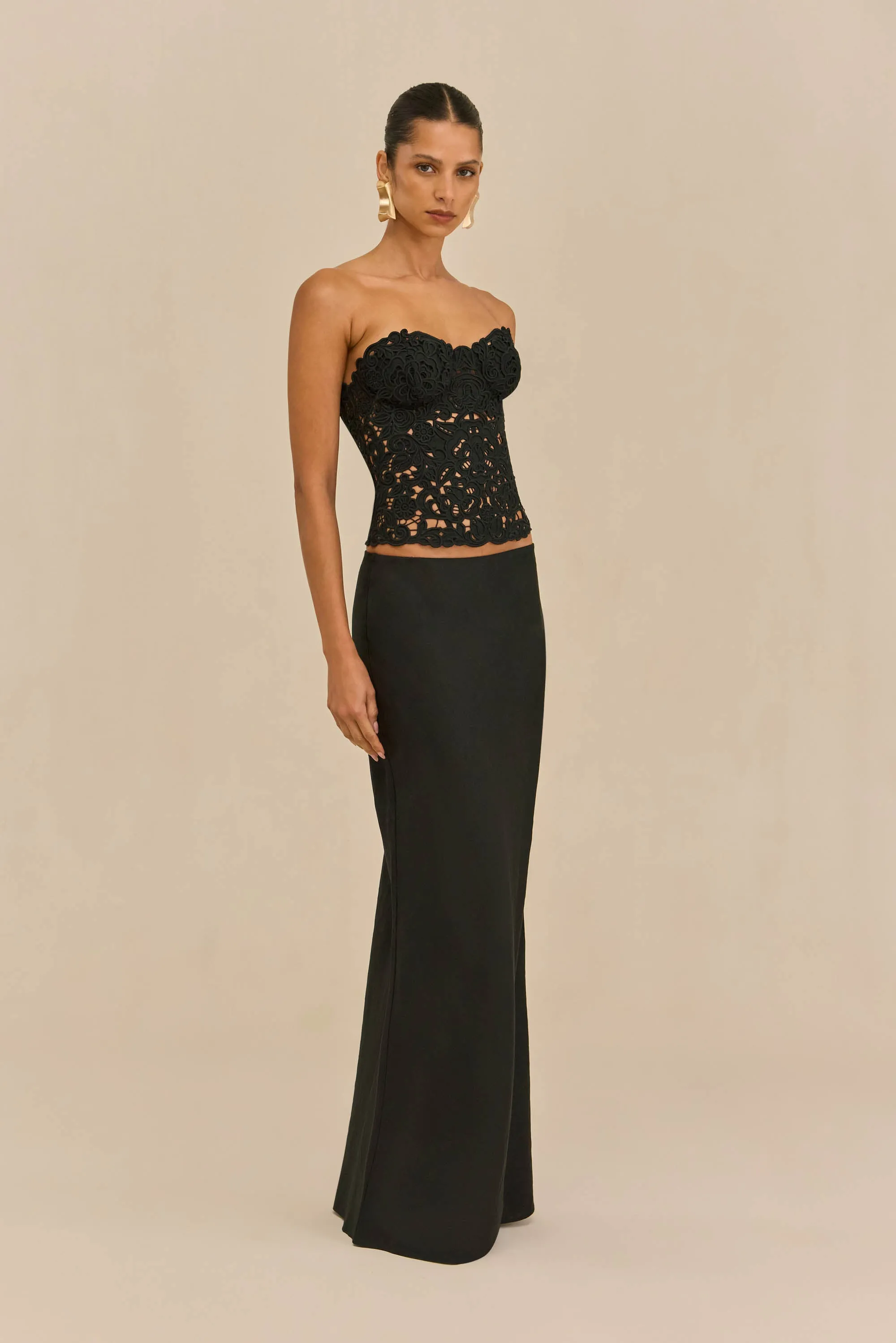 CHANTEL SKIRT - BLACK LINEN sold by Cult Gaia product image thumbnail 4