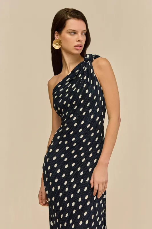 TERRE DRESS - SMALL DOT DEEP LAKE made by Cult Gaia
