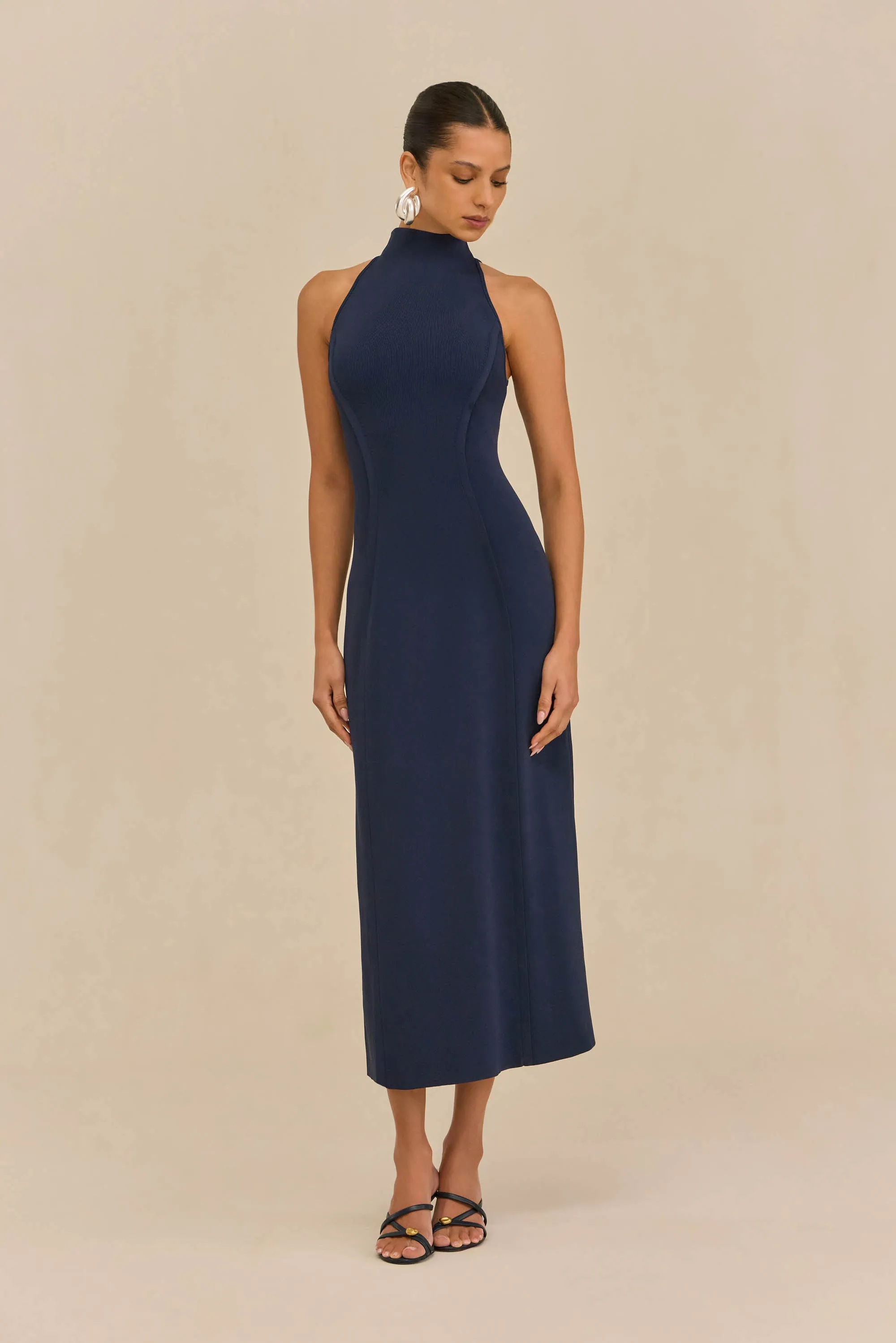 KELLER KNIT DRESS - DEEP LAKE sold by Cult Gaia product image thumbnail 3