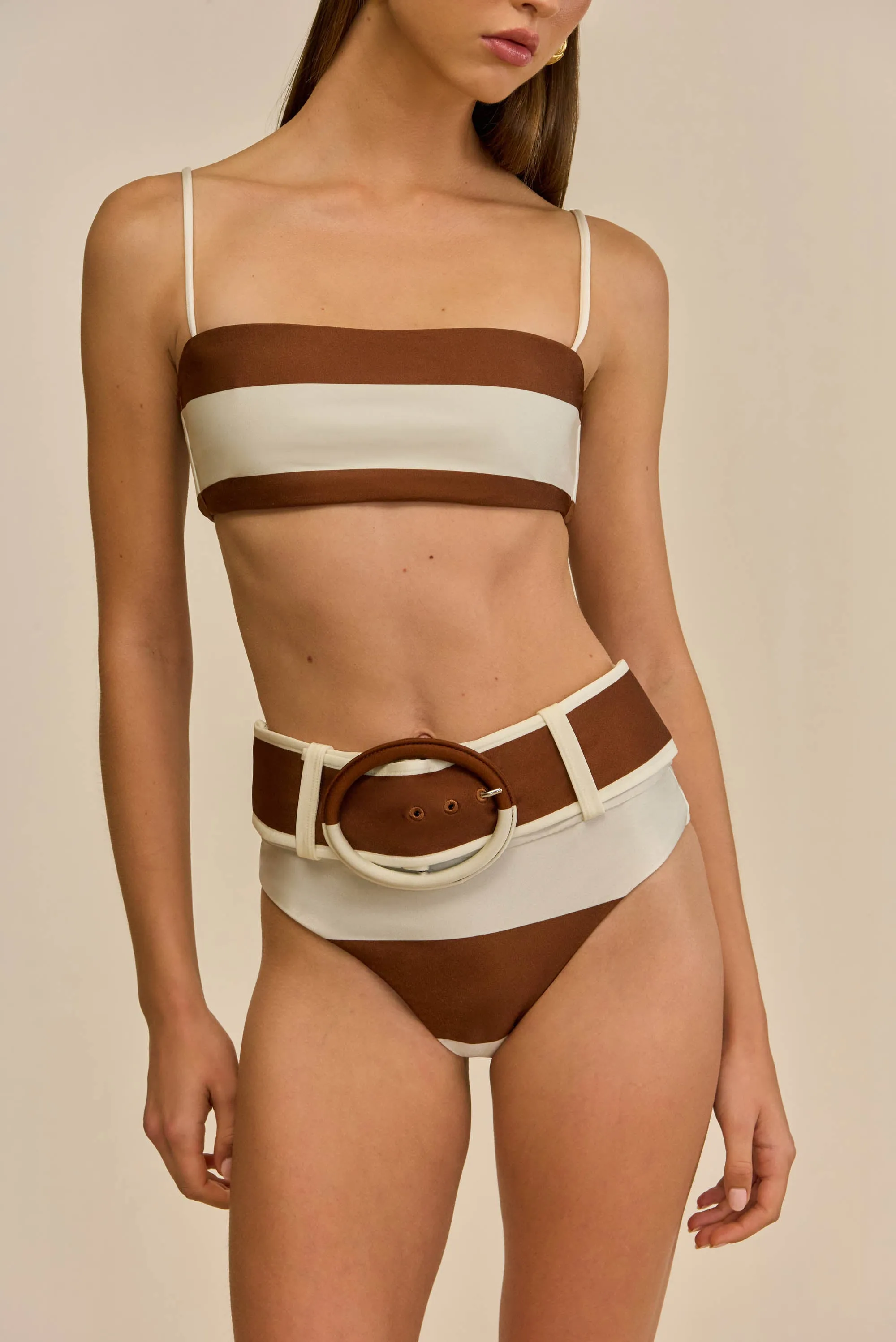 TAREK BIKINI BOTTOM - LARGE SADDLE STRIPE sold by Cult Gaia product image thumbnail 4
