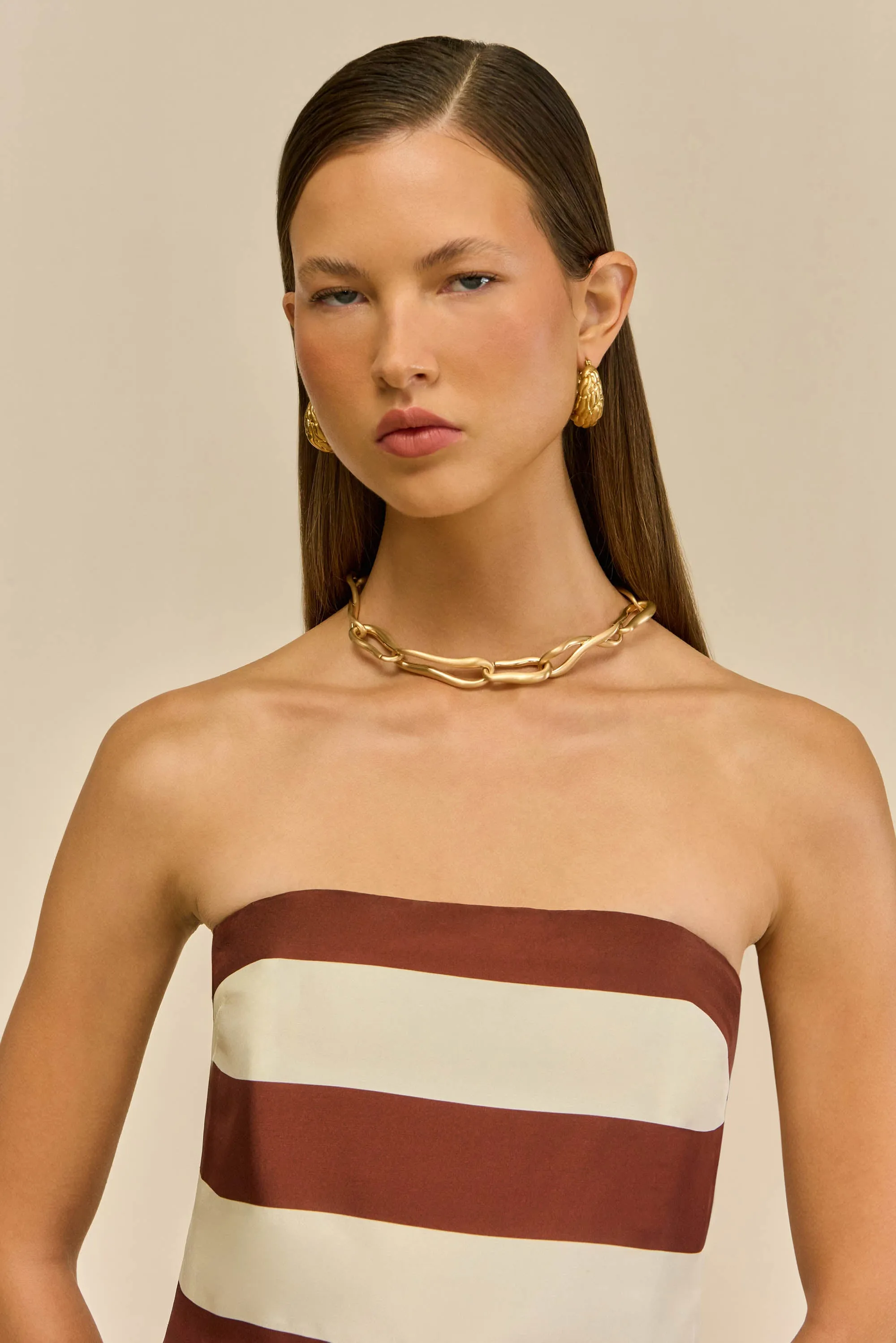 RHETT TOP - LARGE SADDLE STRIPE sold by Cult Gaia product image thumbnail 3