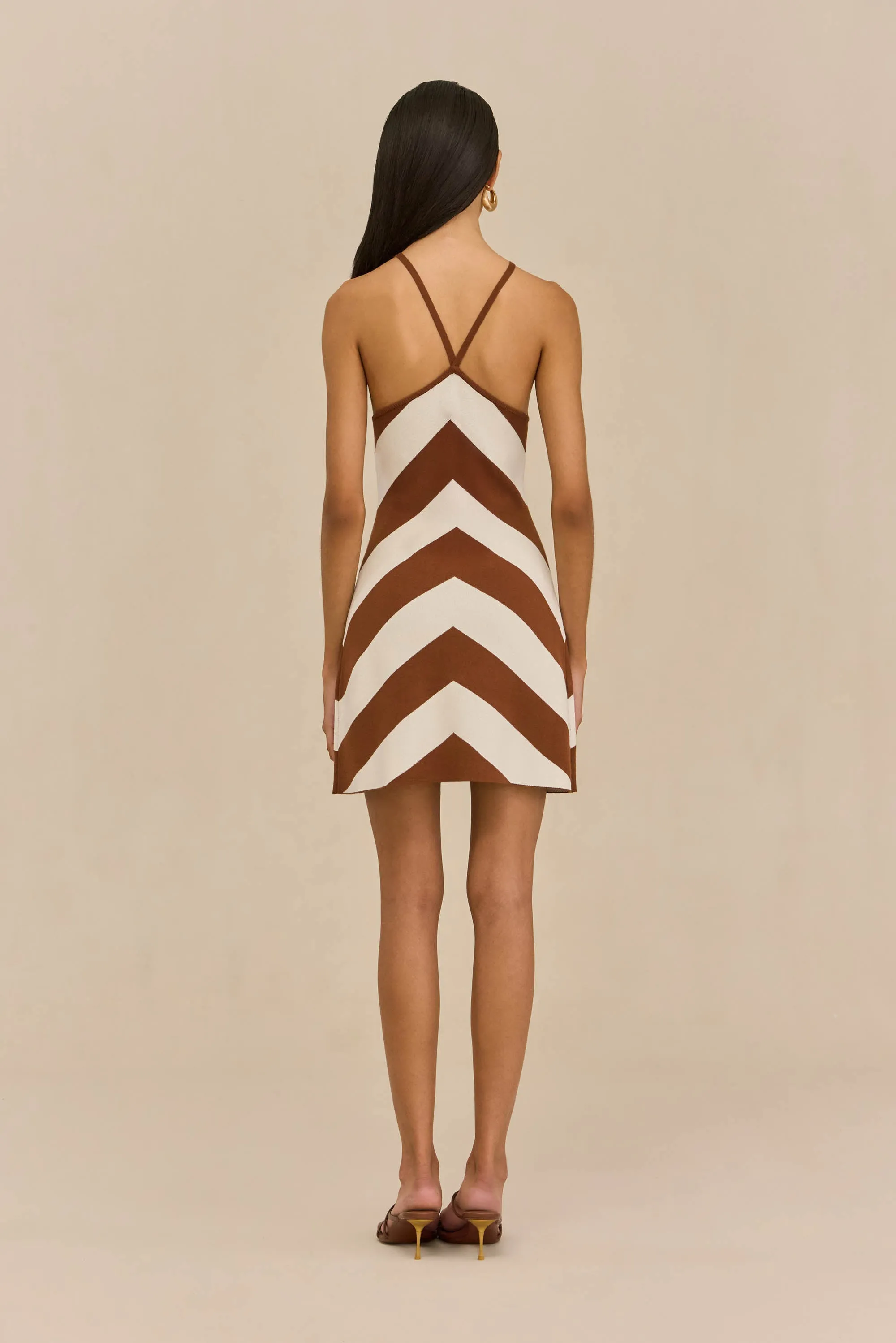 NELSON KNIT DRESS - LARGE SADDLE STRIPE sold by Cult Gaia product image thumbnail 5