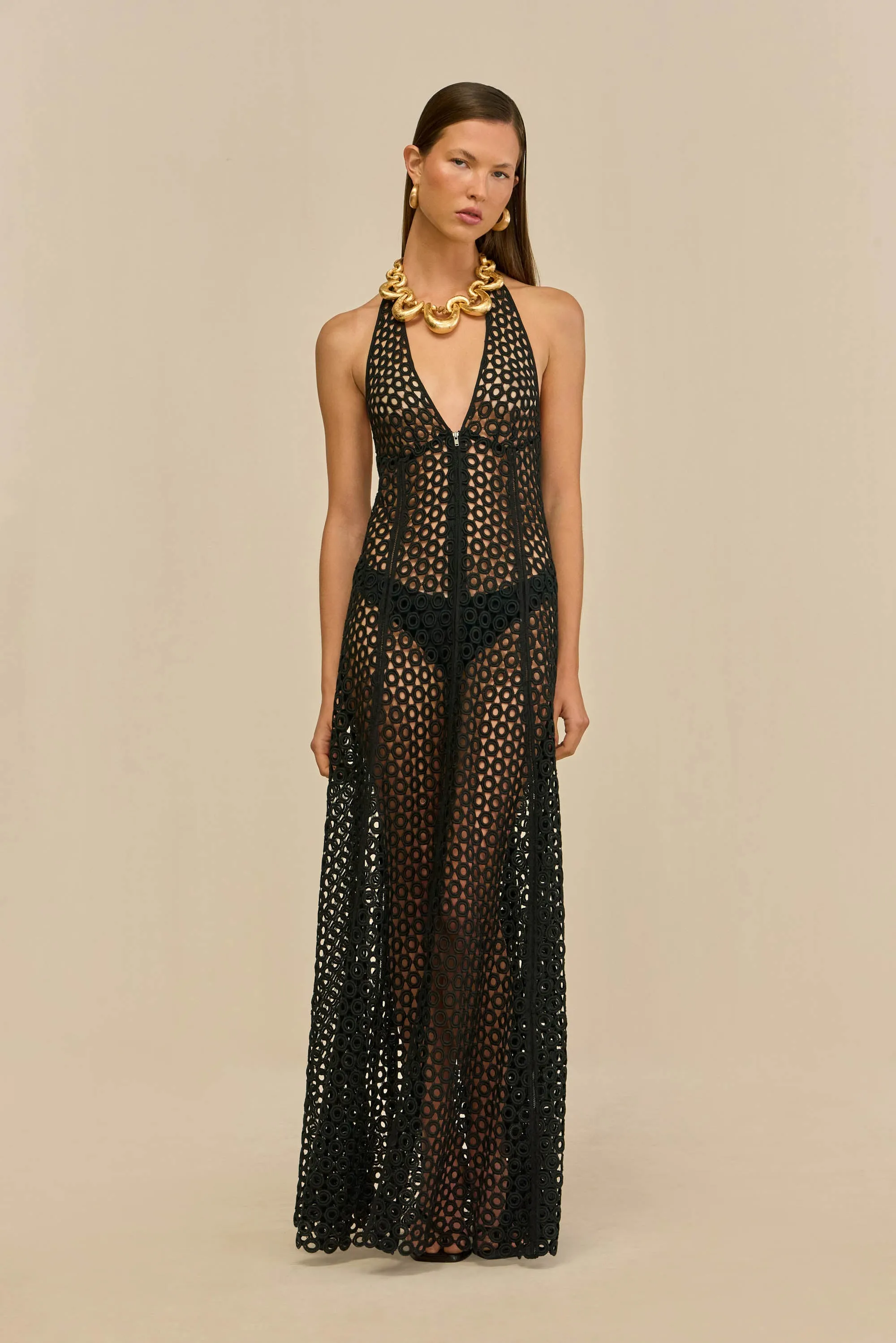 MALIKA COVERUP DRESS - BLACK sold by Cult Gaia