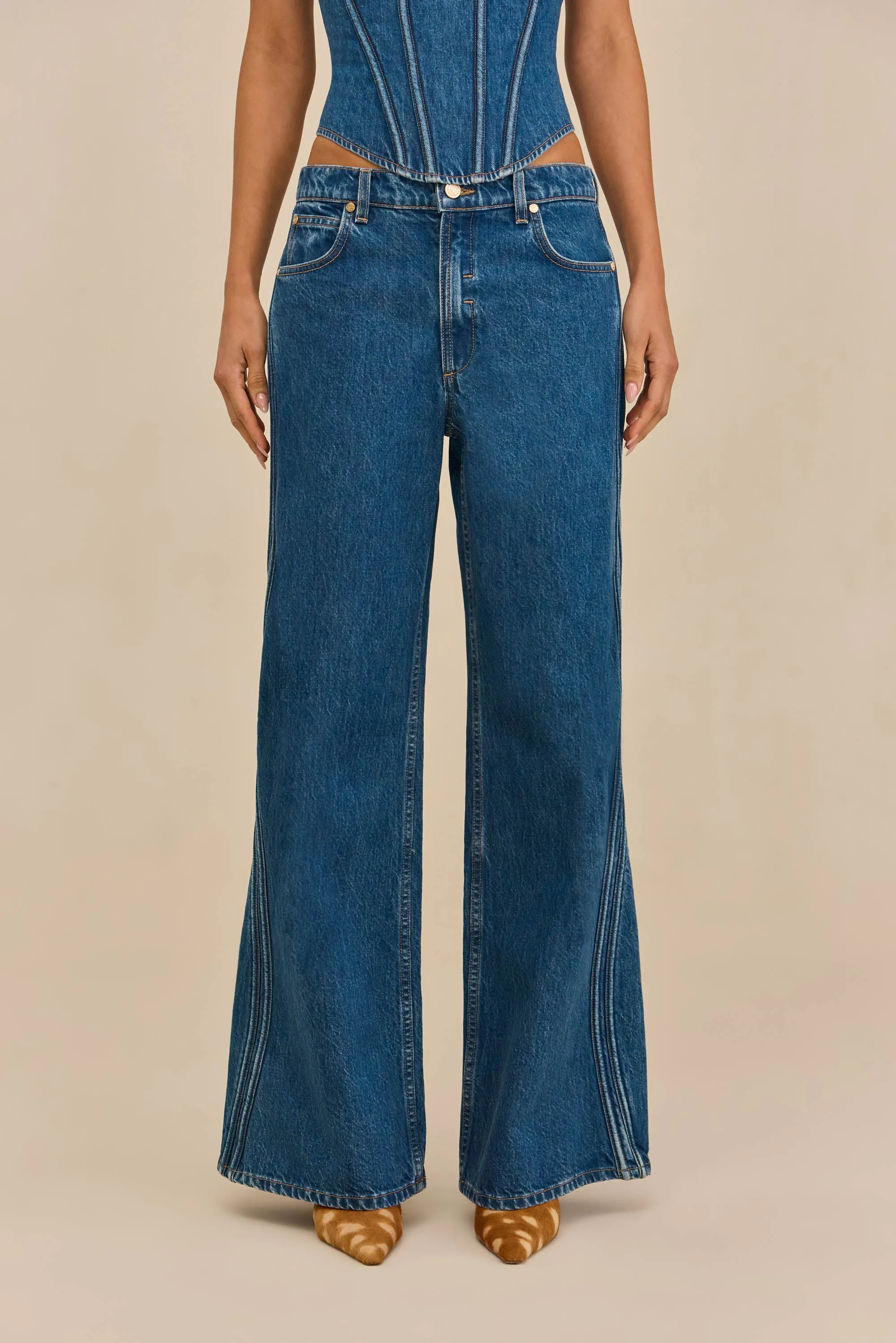 MAJA PANT - 80S BLUE sold by Cult Gaia product image thumbnail 3