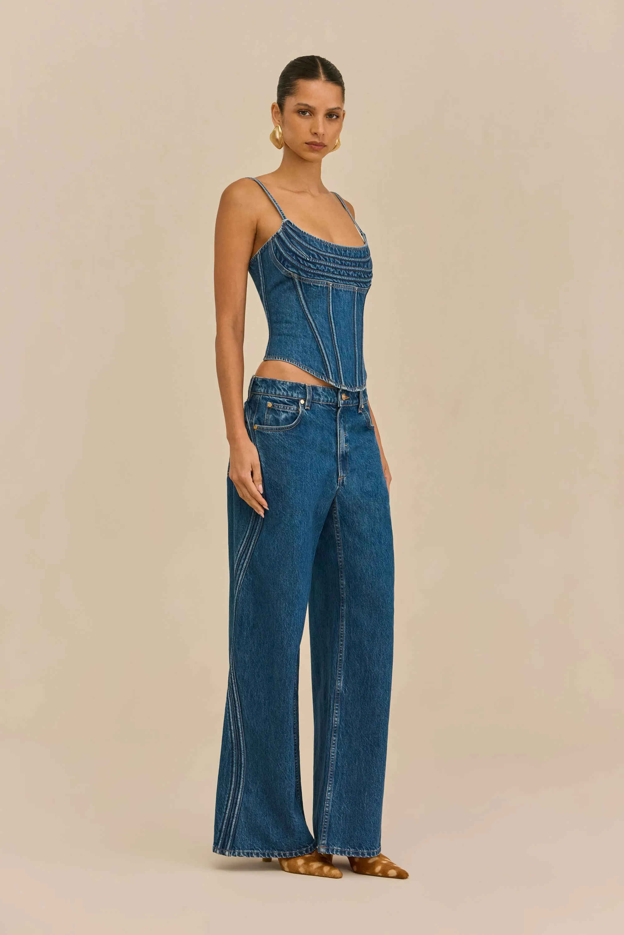 MAJA PANT - 80S BLUE sold by Cult Gaia product image thumbnail 4
