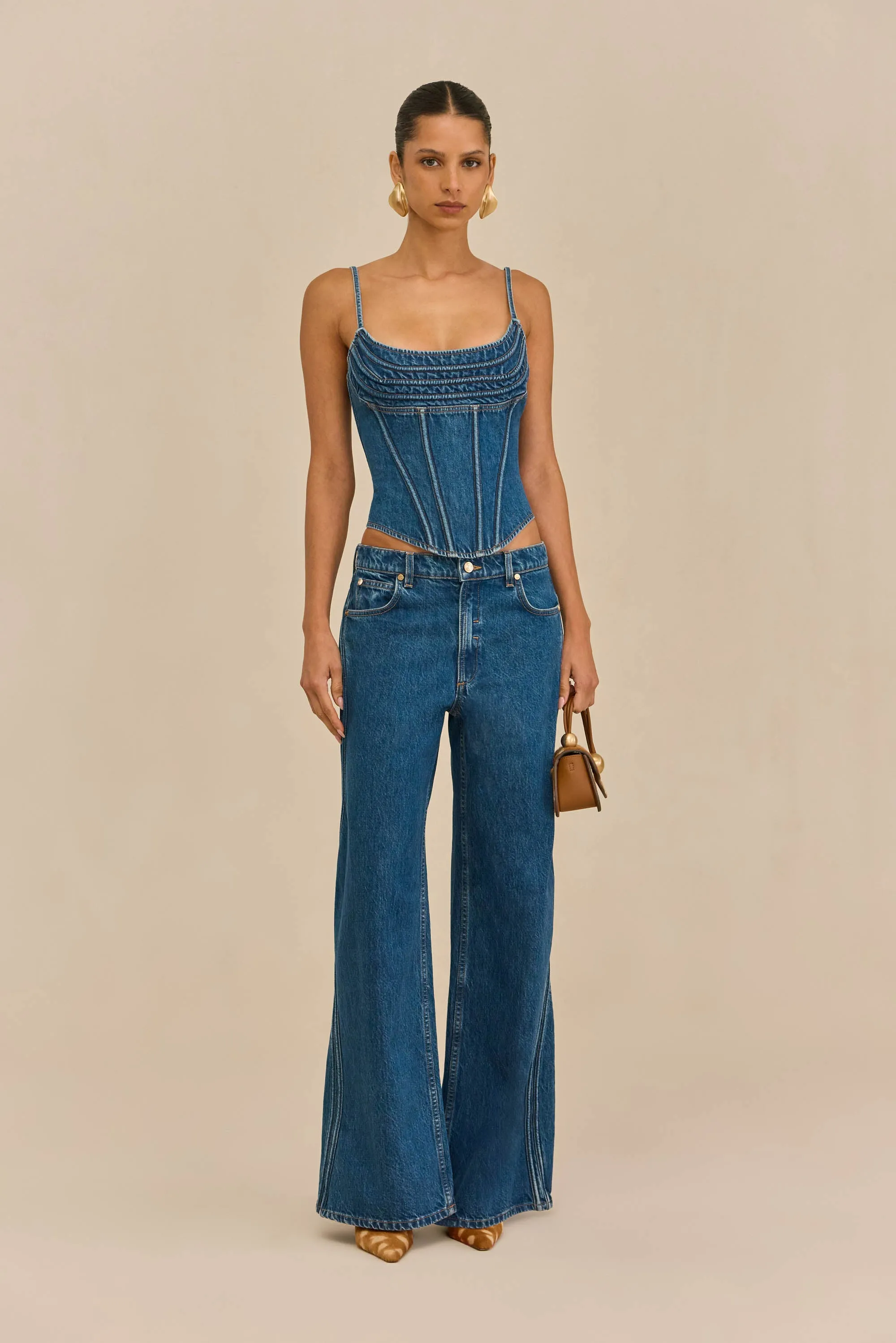 MAJA PANT - 80S BLUE sold by Cult Gaia