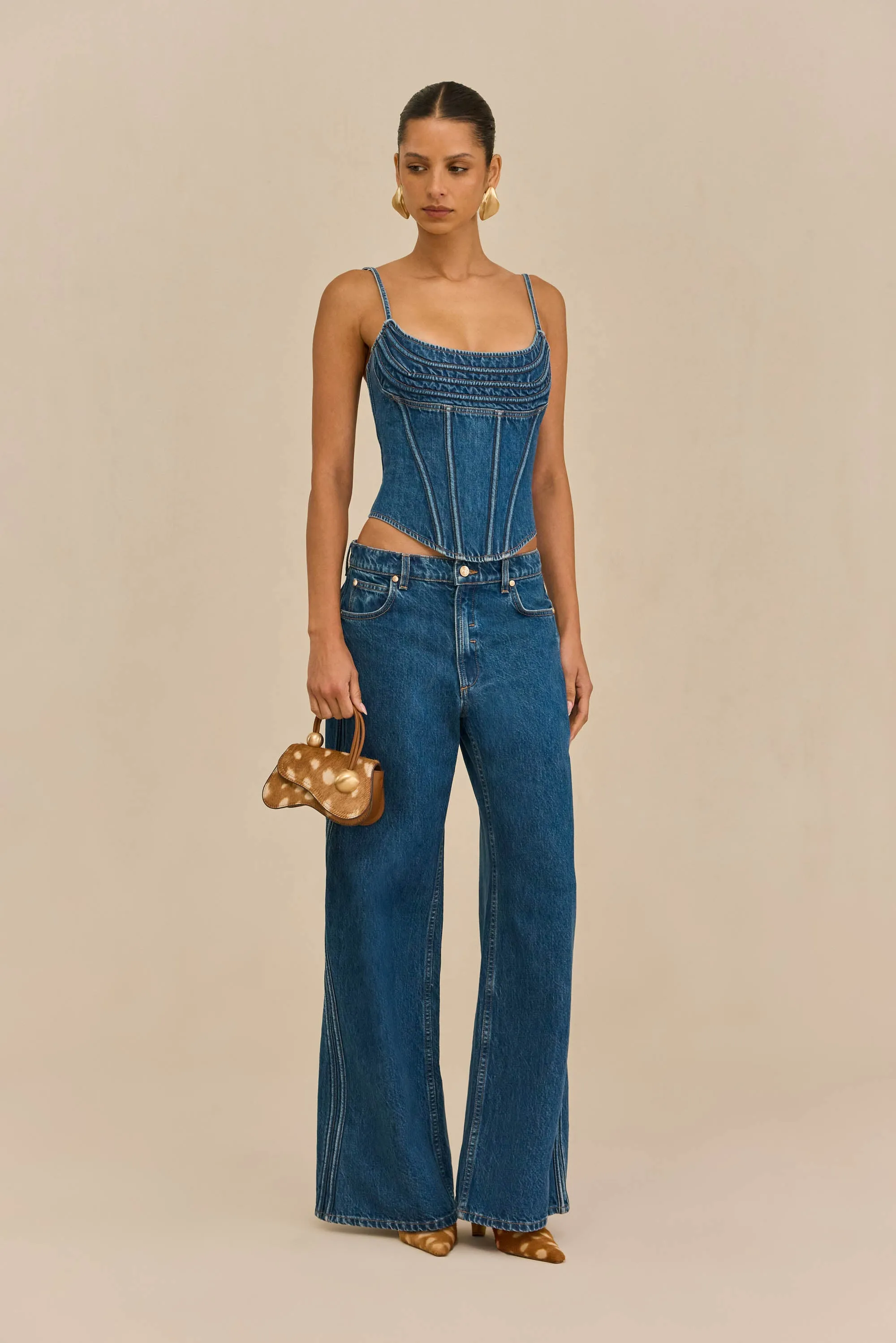 MAJA PANT - 80S BLUE sold by Cult Gaia product image thumbnail 2