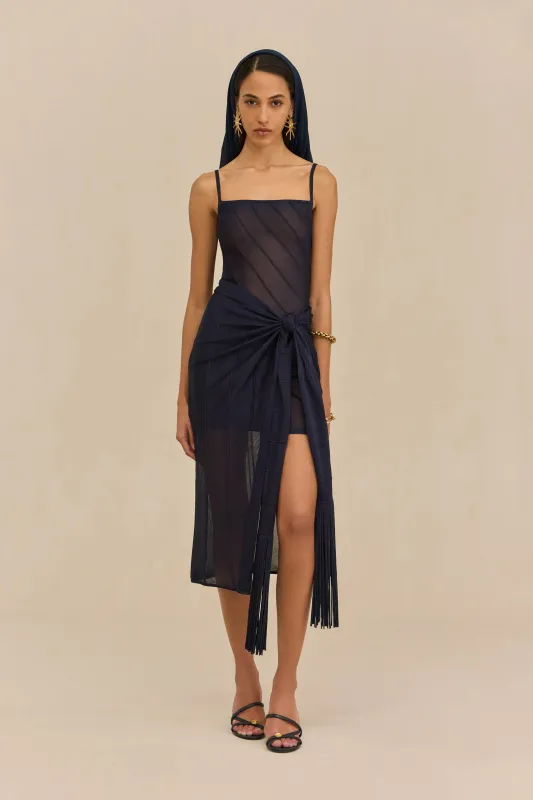 KORSA KNIT DRESS - DEEP LAKE sold by Cult Gaia