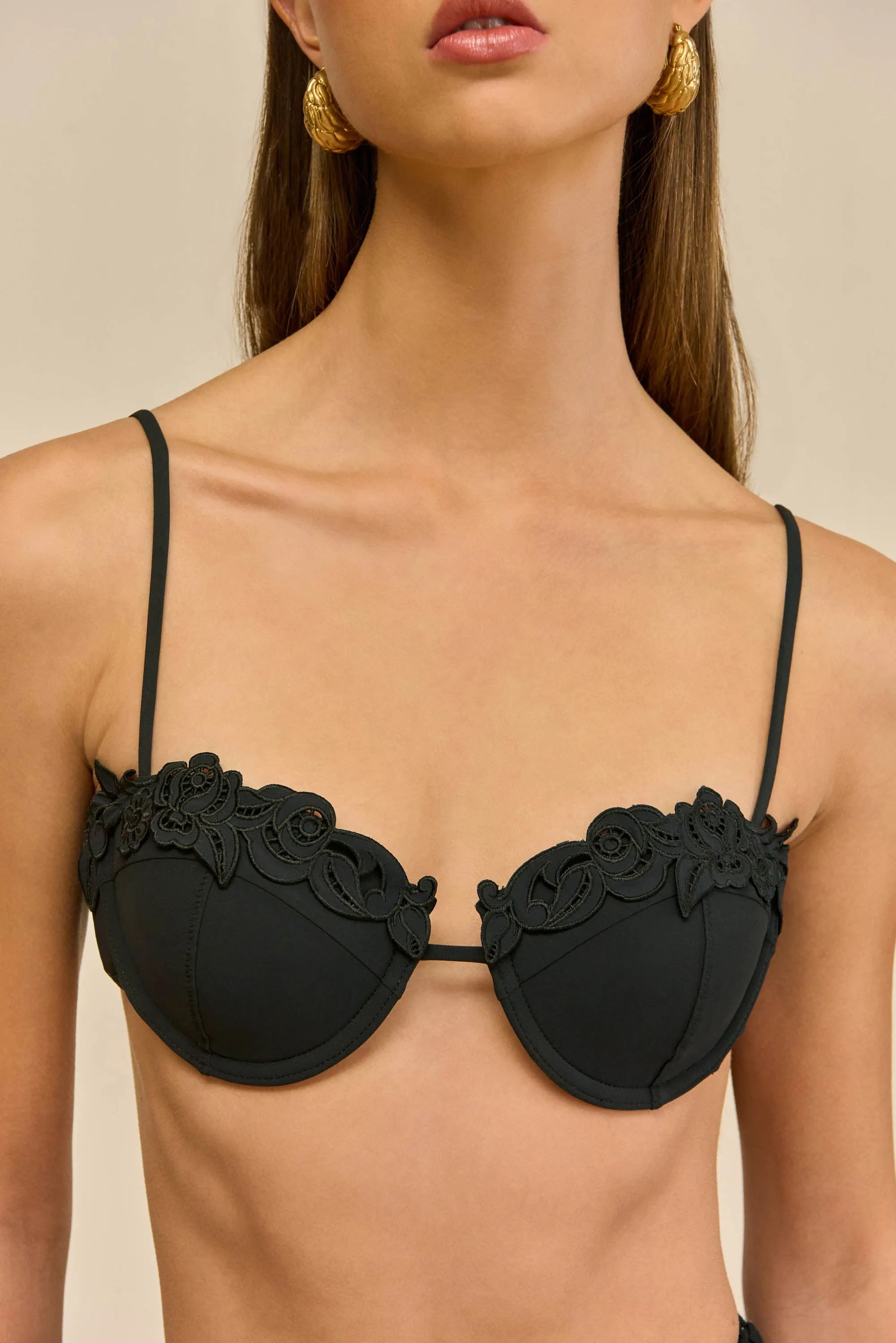 GRETA BIKINI TOP - BLACK sold by Cult Gaia