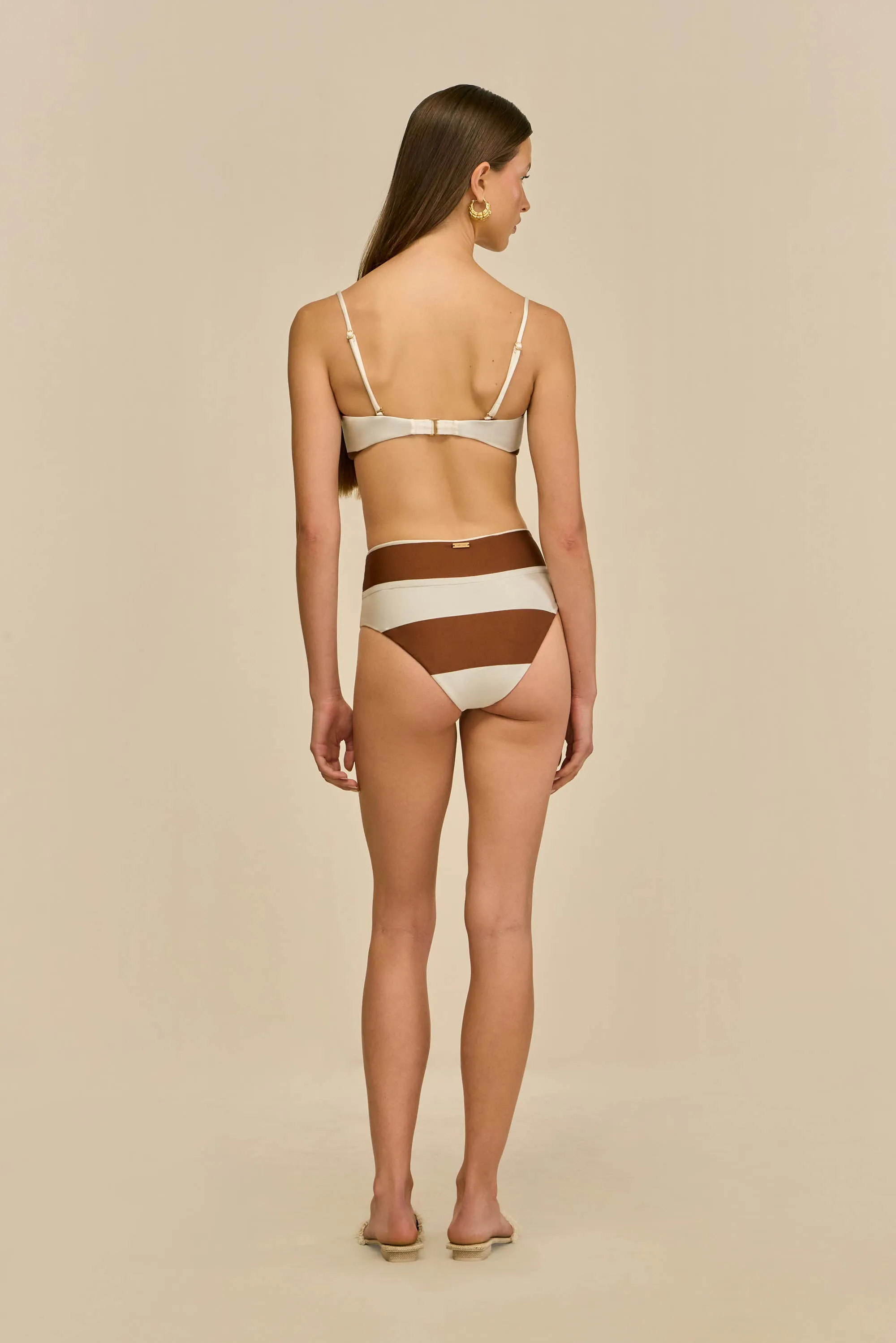 ESTRELLA BIKINI TOP - LARGE SADDLE STRIPE sold by Cult Gaia product image thumbnail 5