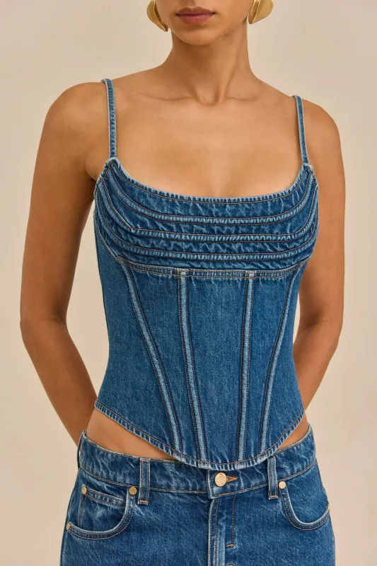 CHIYA TOP - 80S BLUE sold by Cult Gaia