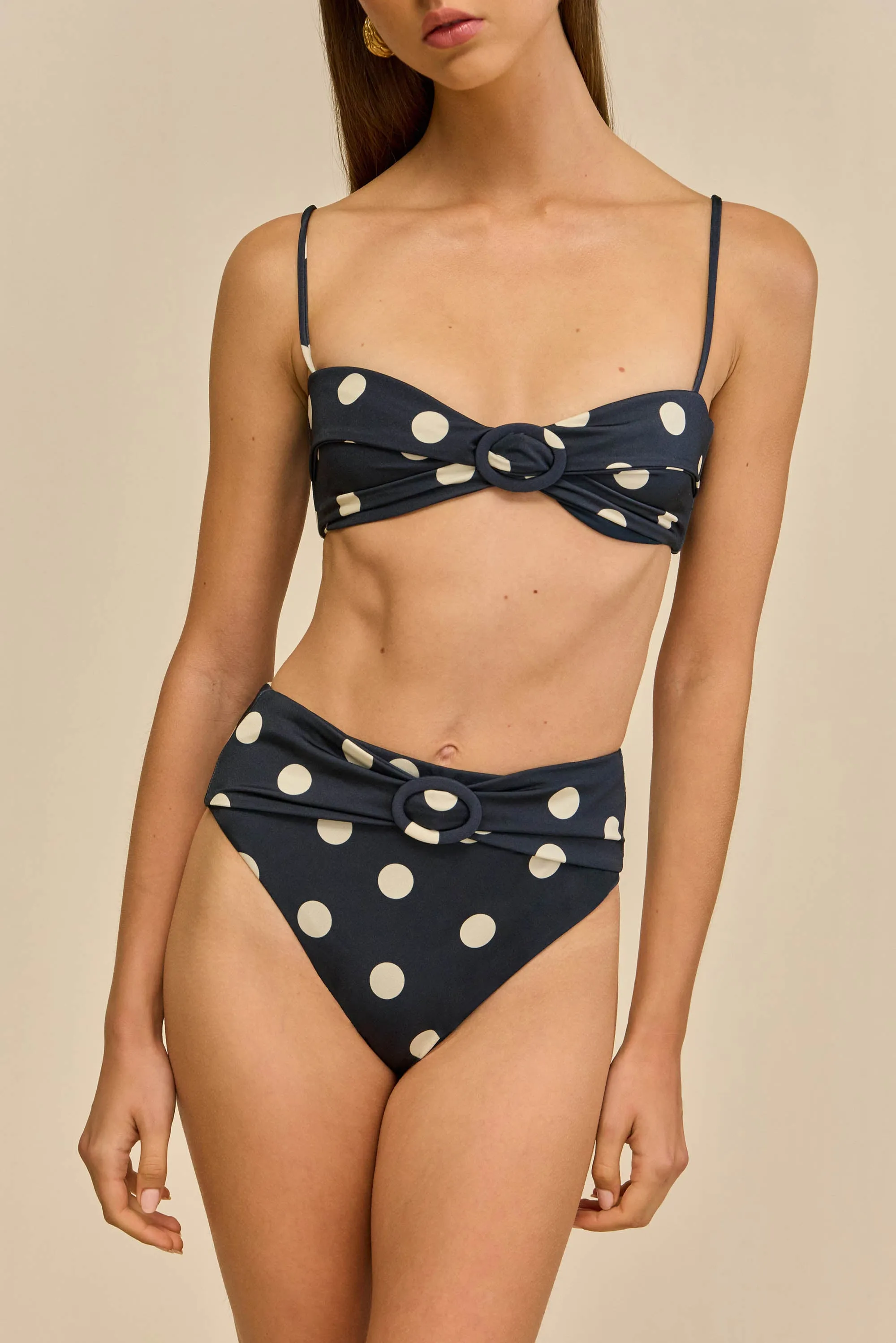 ALOUETTE BIKINI BOTTOM - SMALL DOT DEEP LAKE sold by Cult Gaia product image thumbnail 3