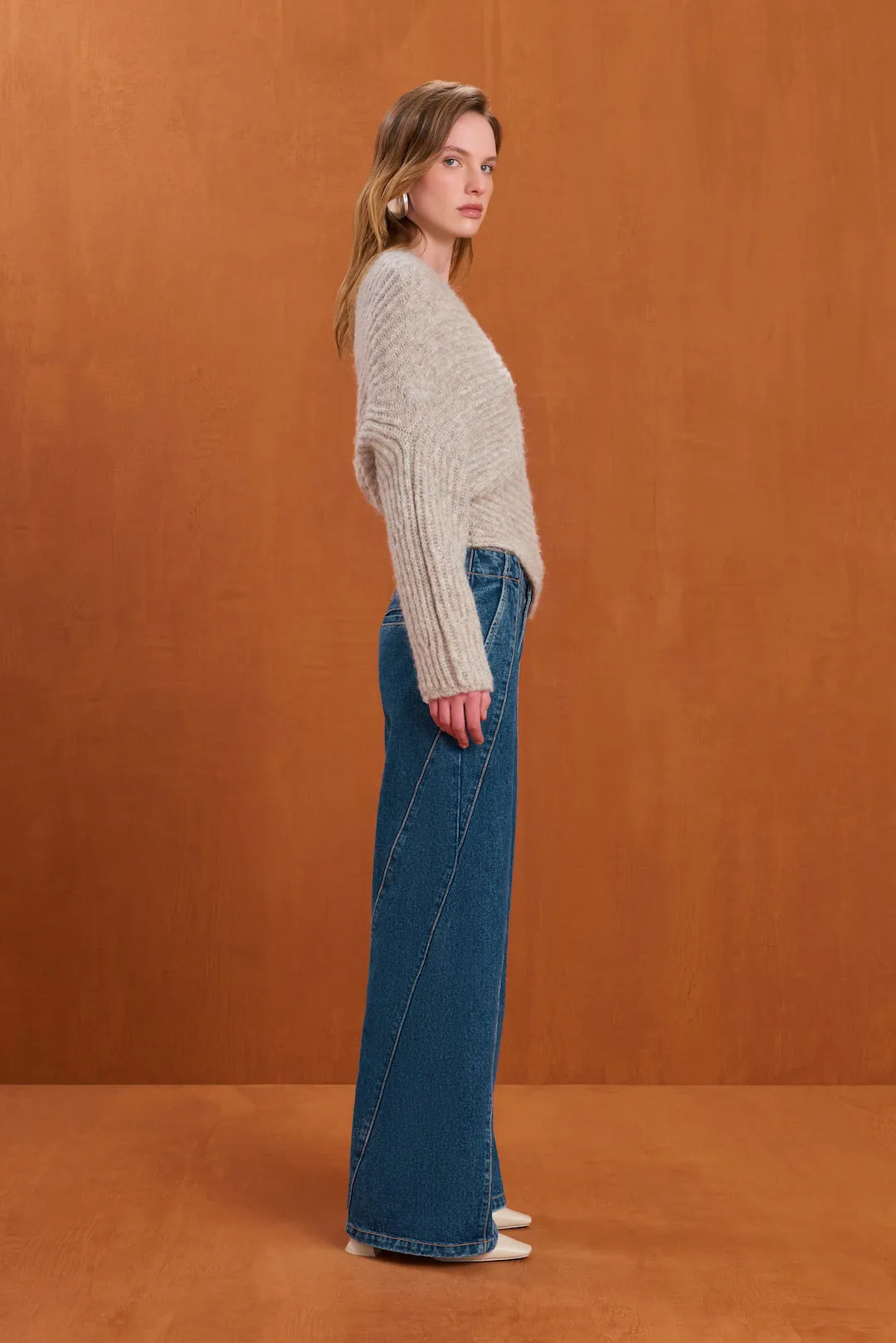 LEA SWEATER - FOG sold by cult gaia product image thumbnail 3