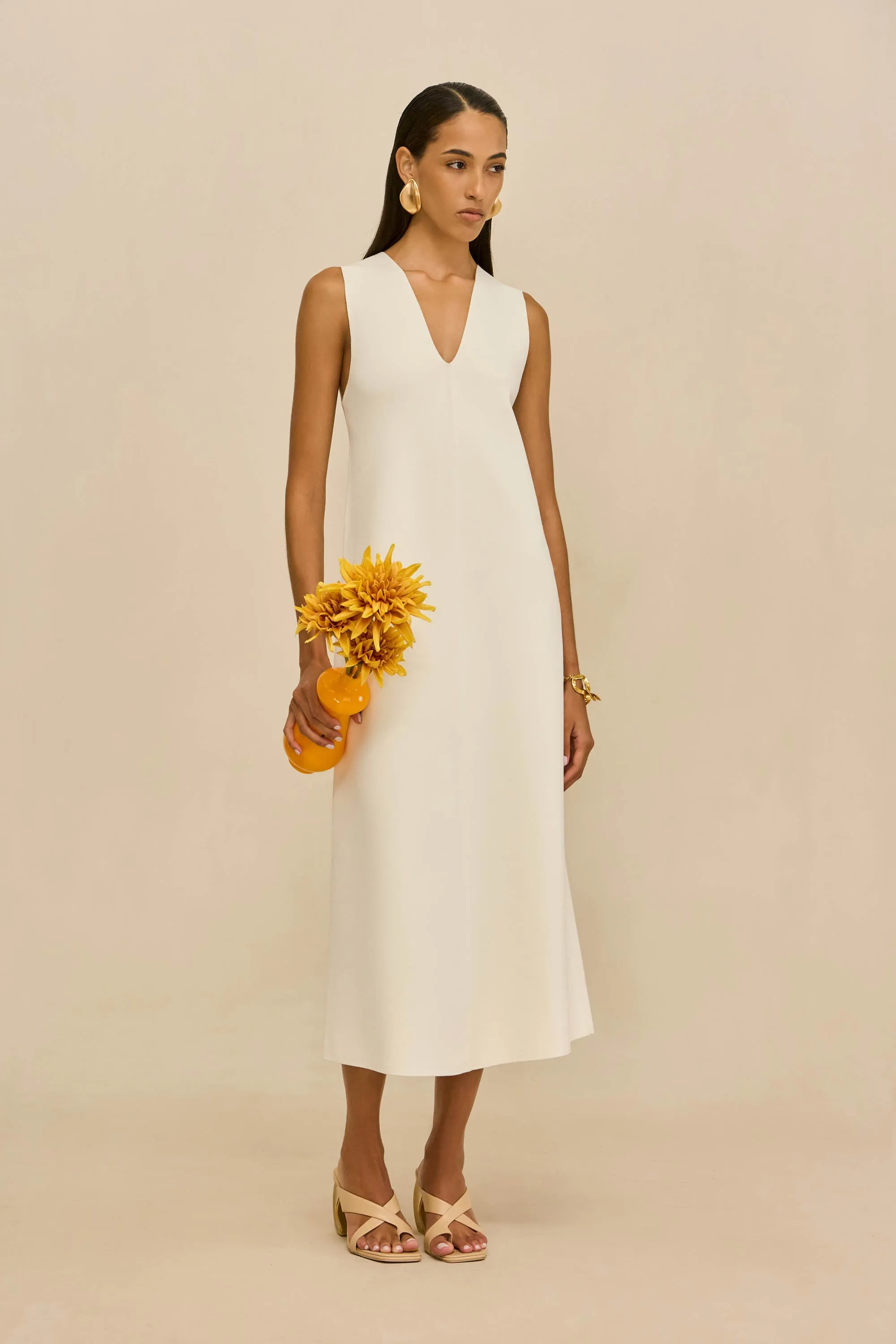 VIOLLET KNIT DRESS - OFF WHITE sold by Cult Gaia product image thumbnail 3