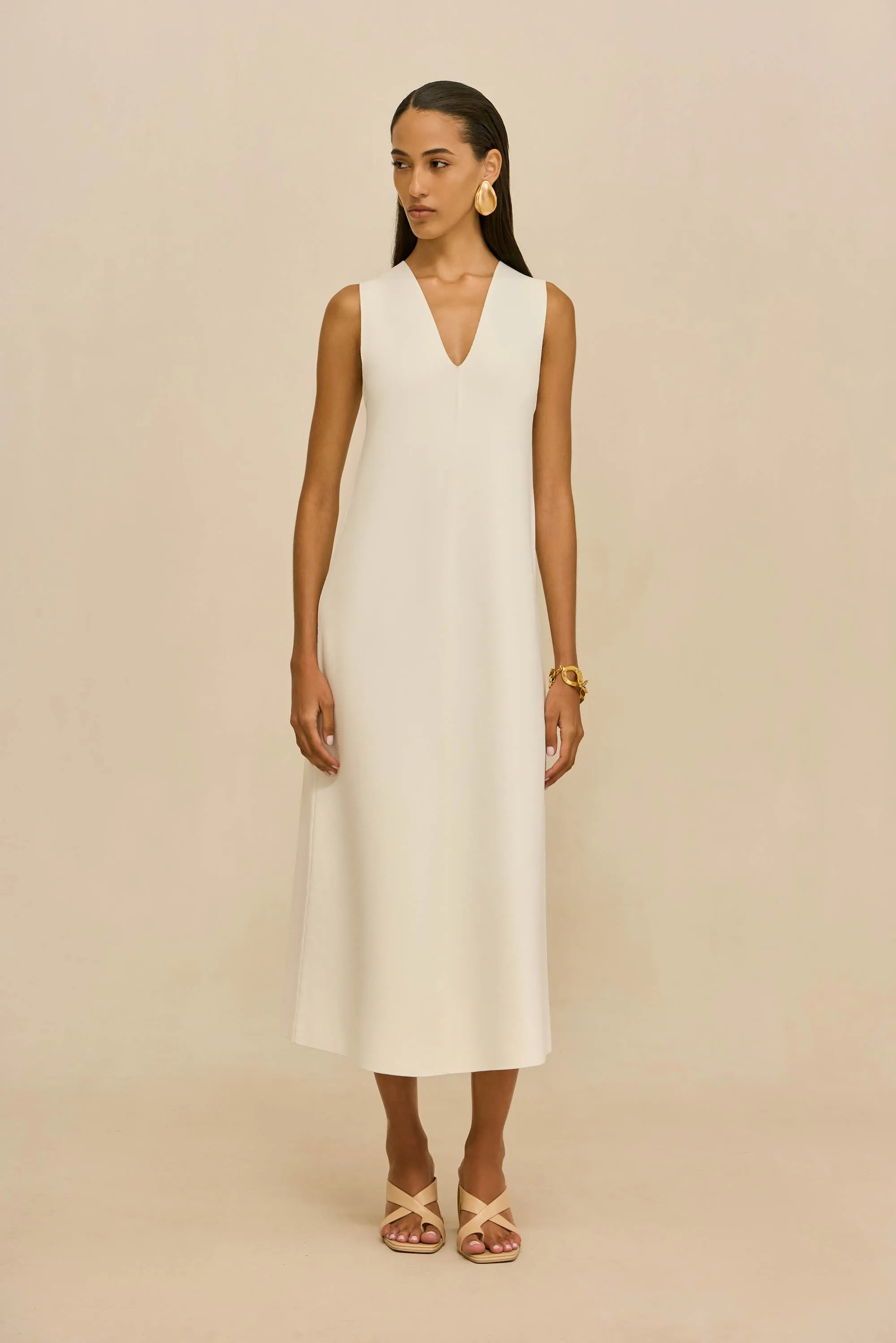 VIOLLET KNIT DRESS - OFF WHITE sold by Cult Gaia product image thumbnail 4