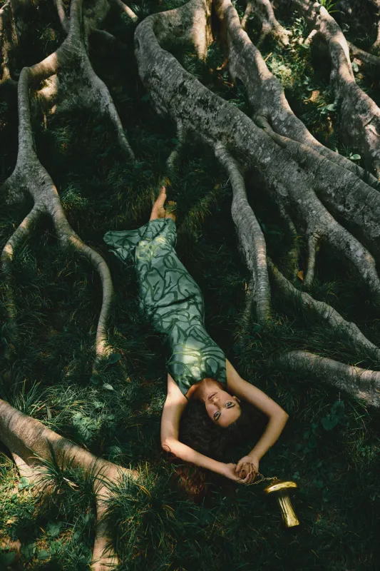 ALI GOWN - DEEP PASTURE sold by Cult Gaia