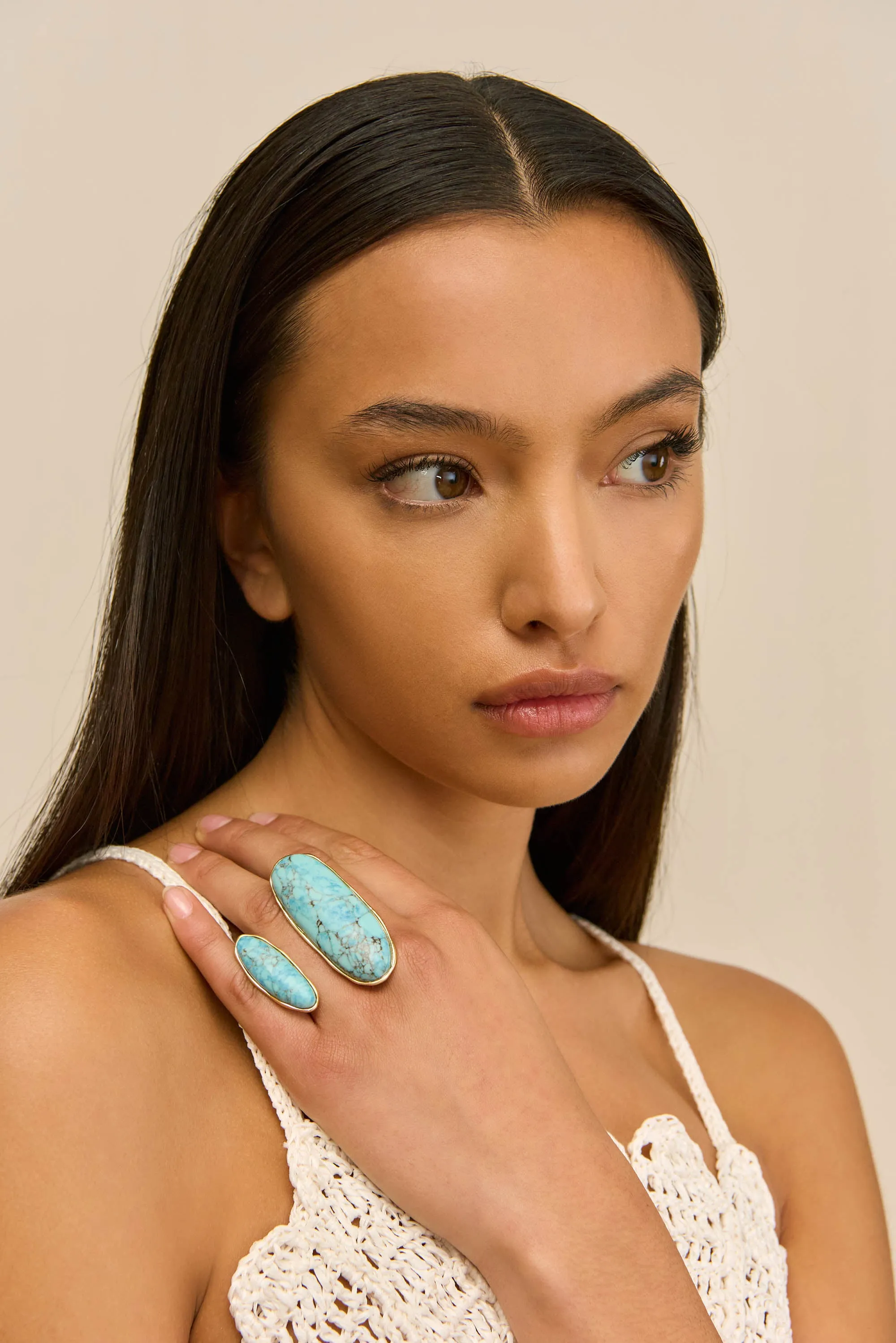 AMI RING - IBIZA TURQUOISE sold by Cult Gaia product image thumbnail 2