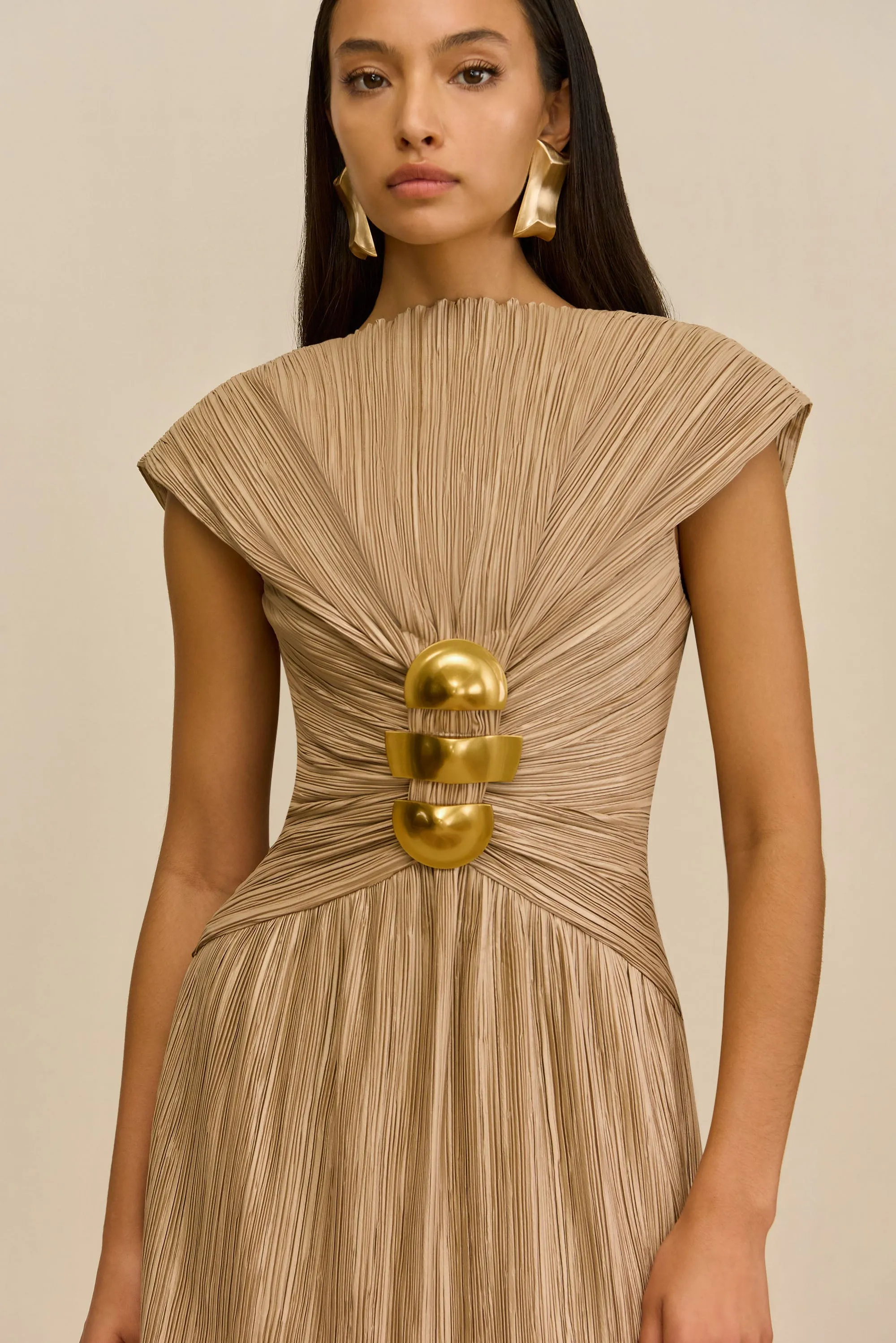 ANDROMEDA DRESS - SESAME sold by Cult Gaia product image thumbnail 3